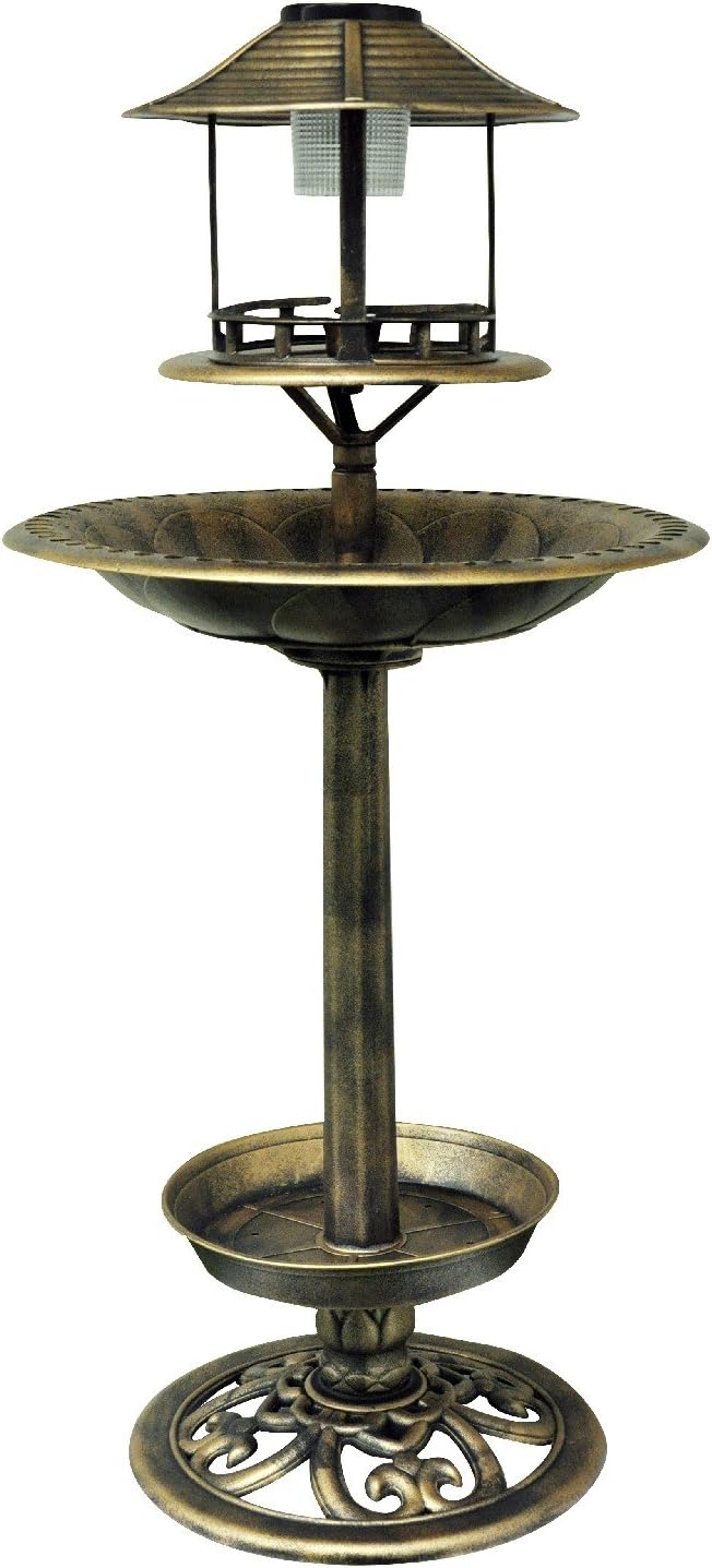 Kingfisher Bronze Copper Effect Solar Powered Bird Hotel