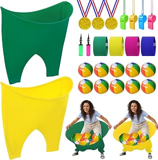 Granny Pants Yard Game Set, Granny Pants Party Outdoor Game with Bouncy Balls and Pump, Outdoor Tossing Games for Adults,Family Reunion Backyard Field Games Set