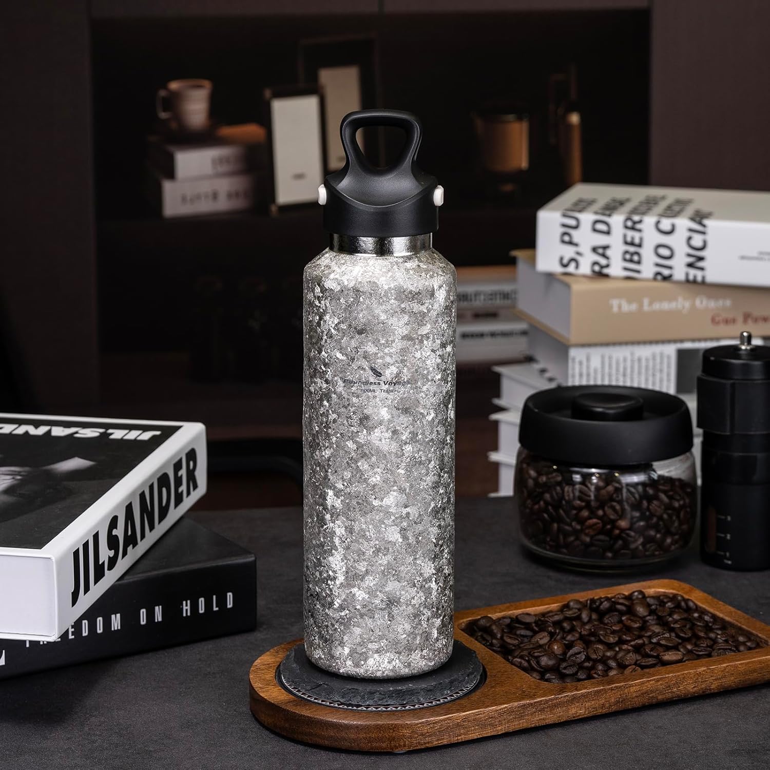 Boundless Voyage Titanium Vacuum Water Bottle Double-Walled Insulated Cup Lightweight and Leak-Proof Travel Outdoor Office School Sport Bottle (600ml silver) - Image 8