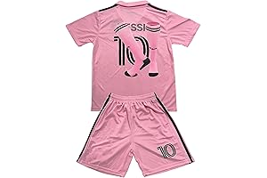 Kids Pink Messi Jersey - Perfect for Football Training and Daily Practice