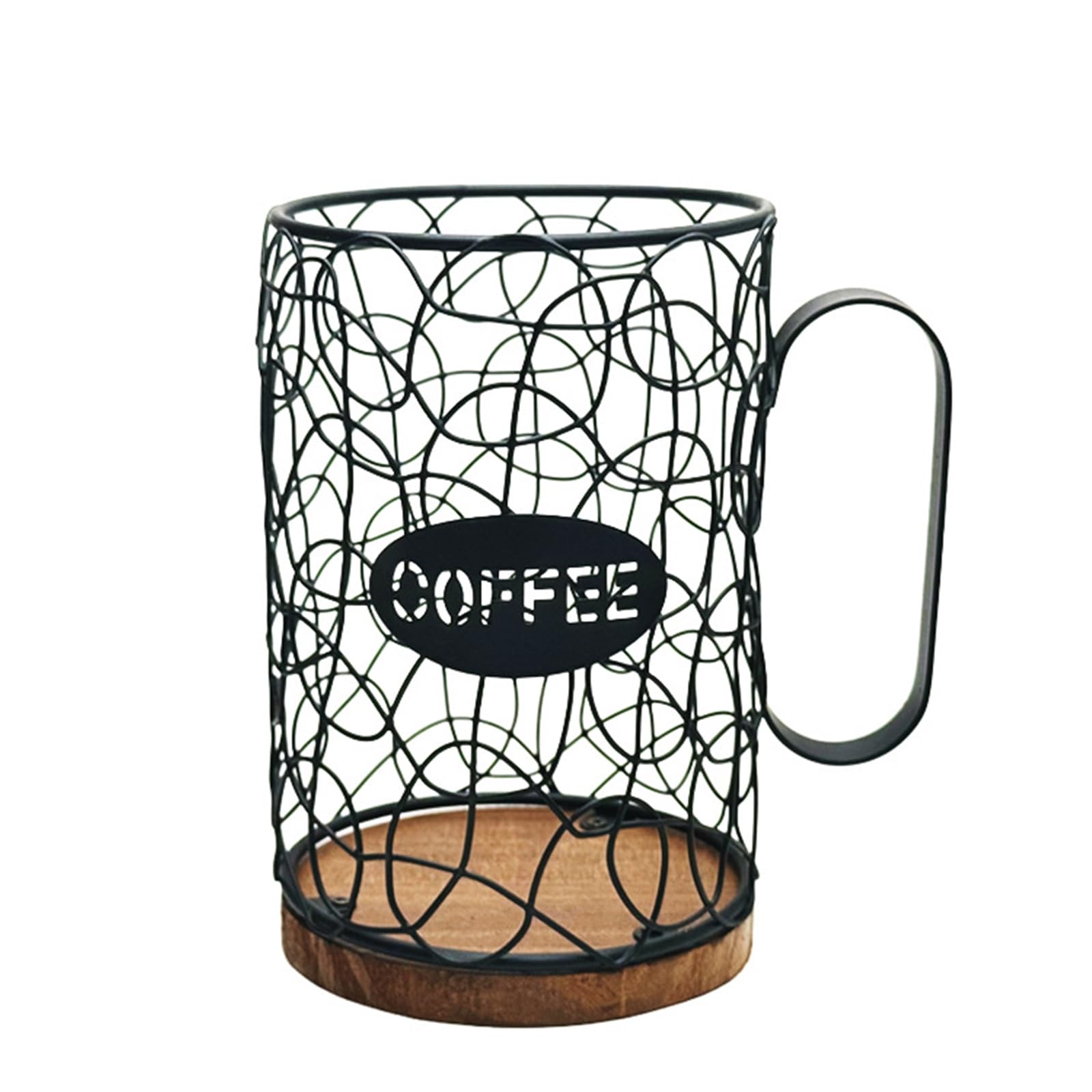 Hsioluted Multipurpose Coffee Holder Basket Elegant Opening for Home and Organization Kitchen Coffee Basket