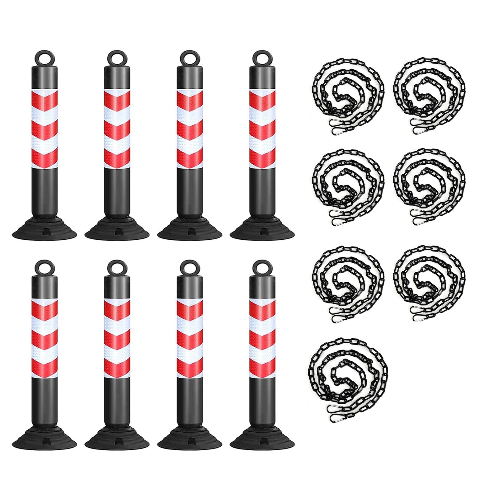 WQPMNYG Expandable Stanchion with Chain for Crowd Control, Traffic Safety Barrier for Parking, Events & Construction