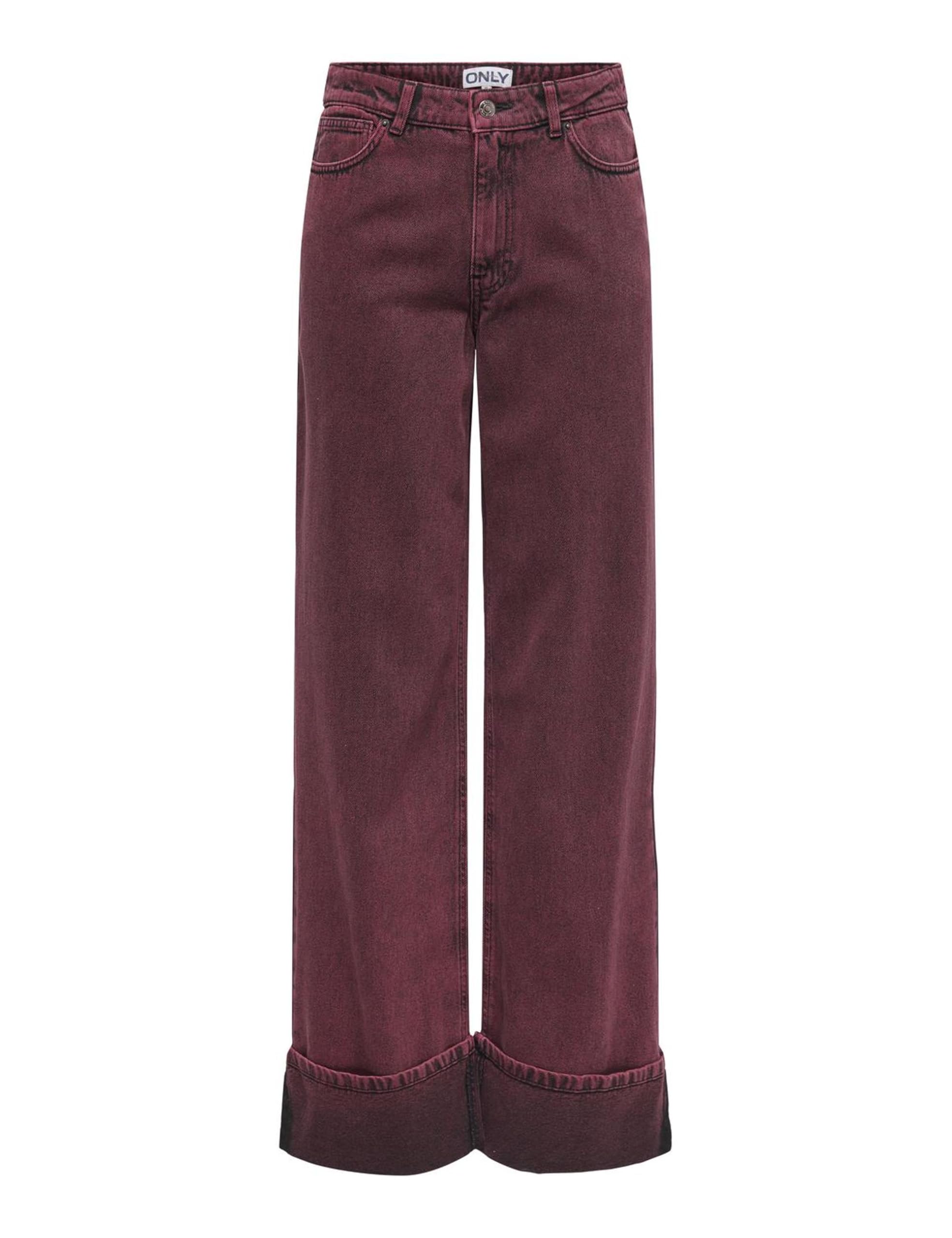 ONLY Onlmadison-Soph Hw Wide Fold Up PNT, Cabernet, L / 32L
