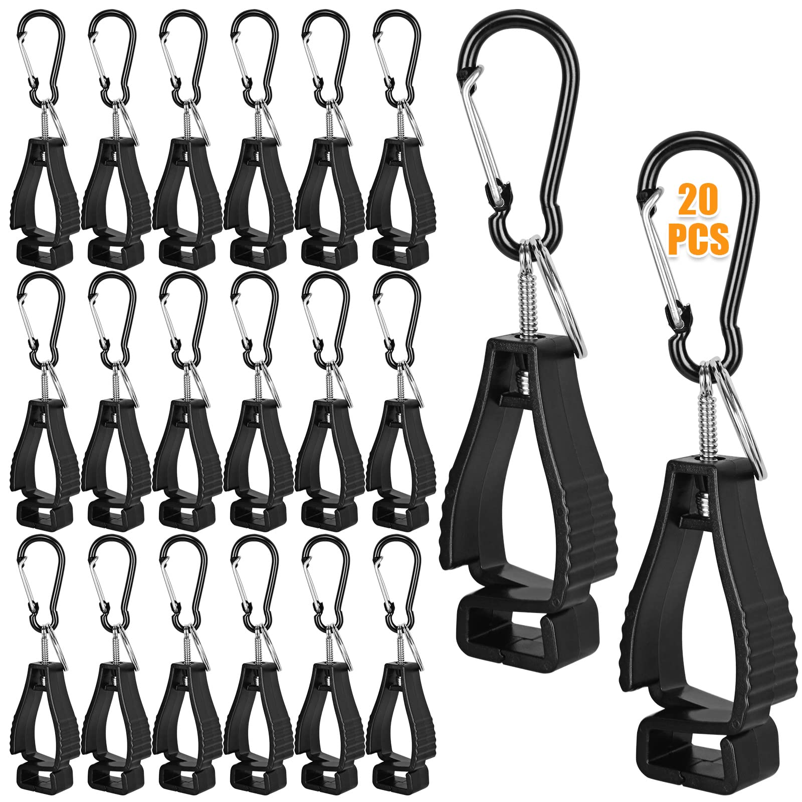 handschuhhalter tarp clip mit karabinerhaken ZOFUN 20 Stück Handschuhe Halter, Handschuh Clips Halter, Gürtel für Arbeitshandschuh Metall-Karabiner zum Aufhängen von Arbeitshandschuhe Schutzhelme(Schwarz) bei Günstiger Preis WebSales 