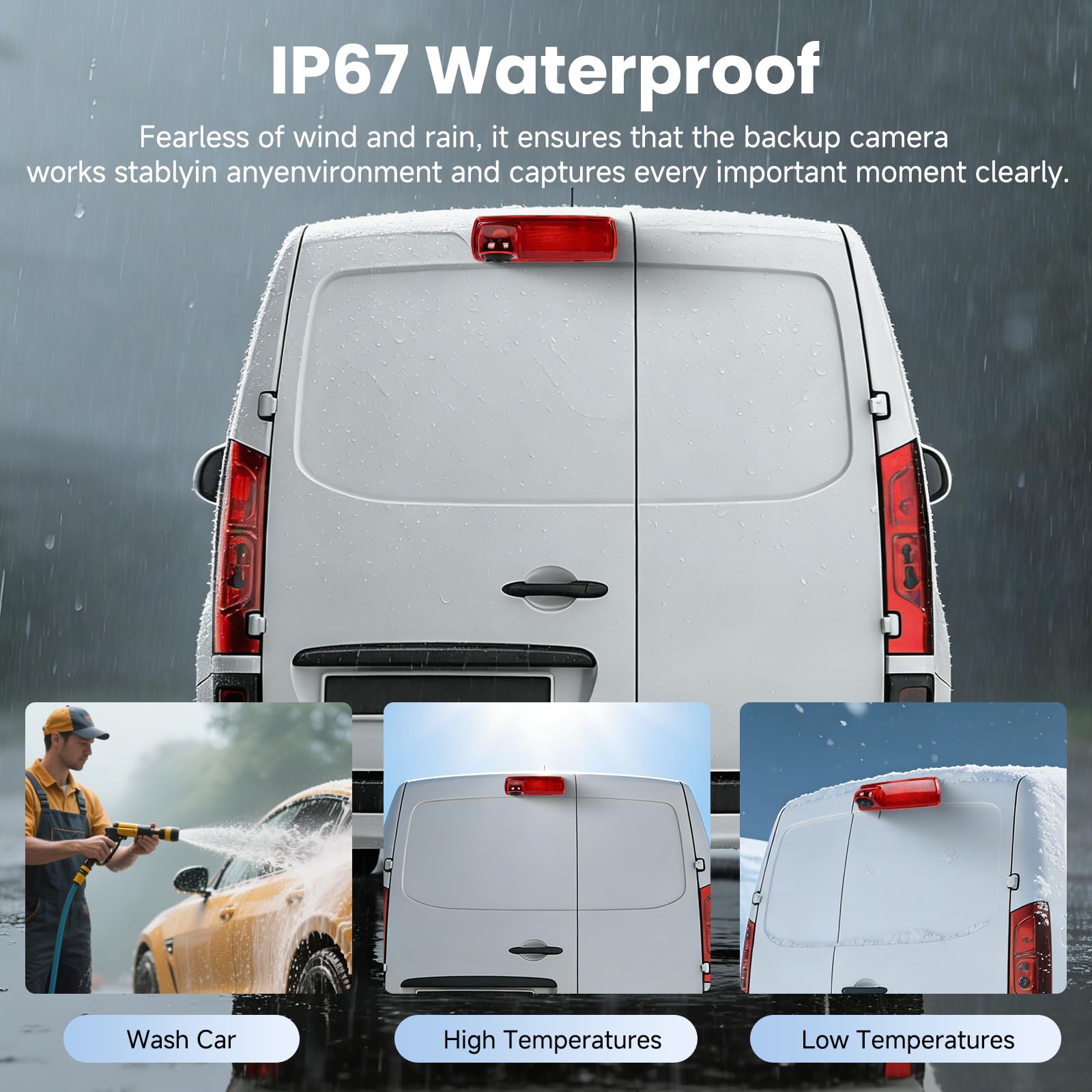 Hodozzy Cámara Trasera para Renault Trafic 2014-2017/Opel Vivaro 2014-2017, Cámara de Marcha Atrás Impermeable con Líneas de Aparcamiento, Cámara Marcha Atrás Visión Nocturna Coche 12 V con Cable