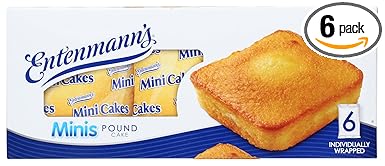 Entenmann's Minis Pound Cakes, Box of Snack Cakes, 9.25 oz, 6 Count