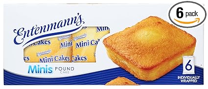Entenmann's Minis Pound Cakes, Box of Snack Cakes, 9.25 oz, 6 Count