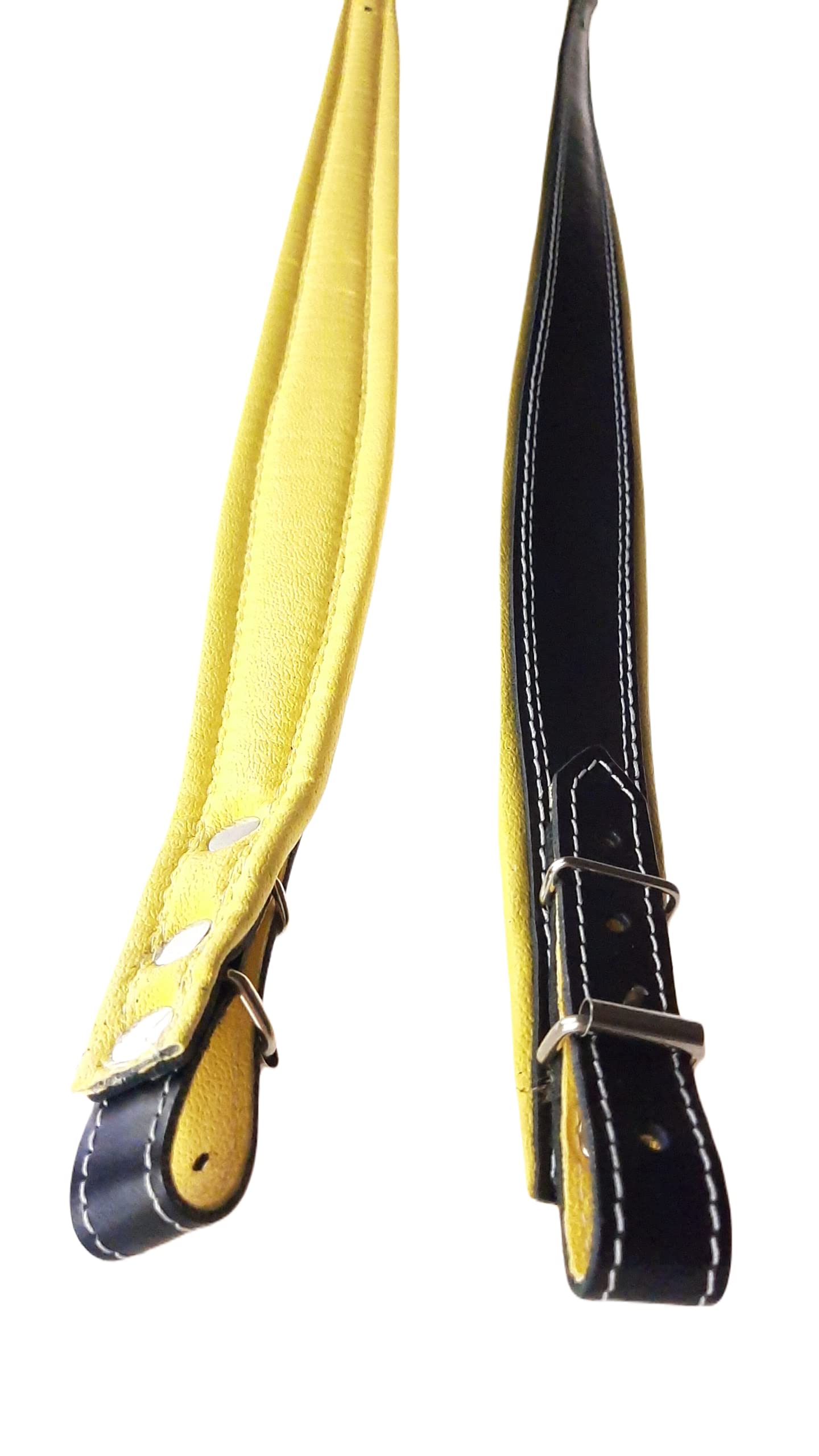 Correas de acordeón cuero 60-120 bajo negro/amarillo, amarillo
