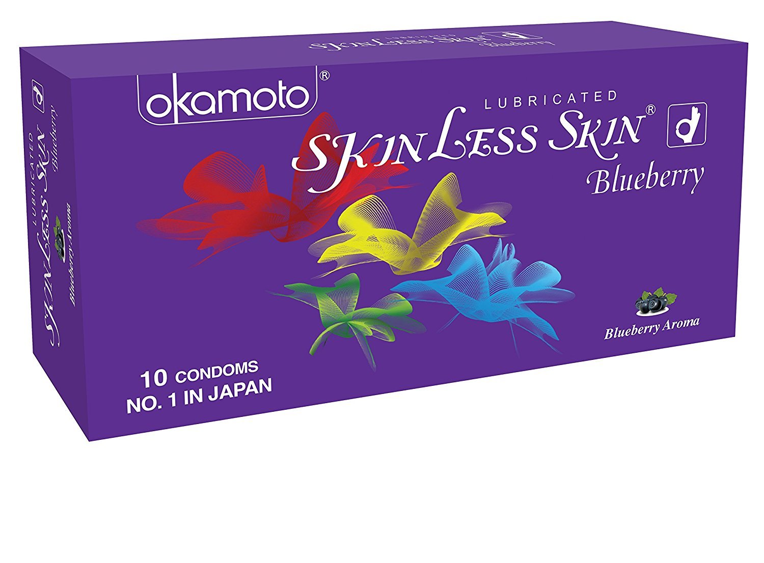 Okamoto Condoms For Men Skin less Skin Blueberry - 10s Pack-picture-10