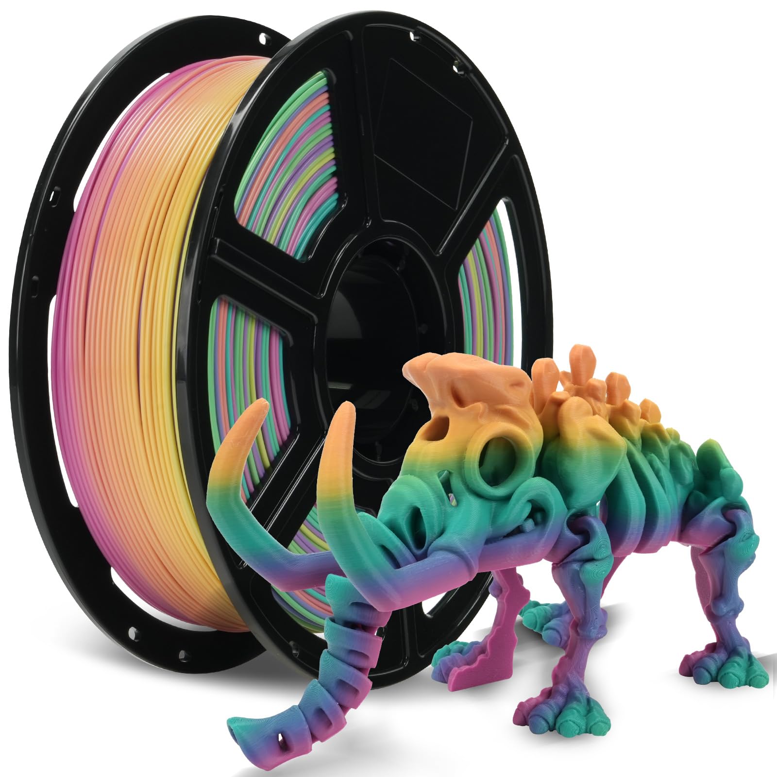 FLASHFORGE HSPLA Filament 1.75mm Rainbow Candy, 500mm/s High Speed Printing, 3D Printer Filament 1kg Spool, Dimensional Accuracy +/- 0.02mm, Enjoy Exceptional Print Quality