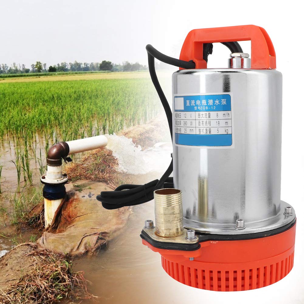 Hztyyier Pompe dell'Acqua Pompa DC 12V Pompa Sommergibile per Pozzi Profondi Pompa dell'Acqua per Irrigazione per Ranch Farm Irrigation Accessories