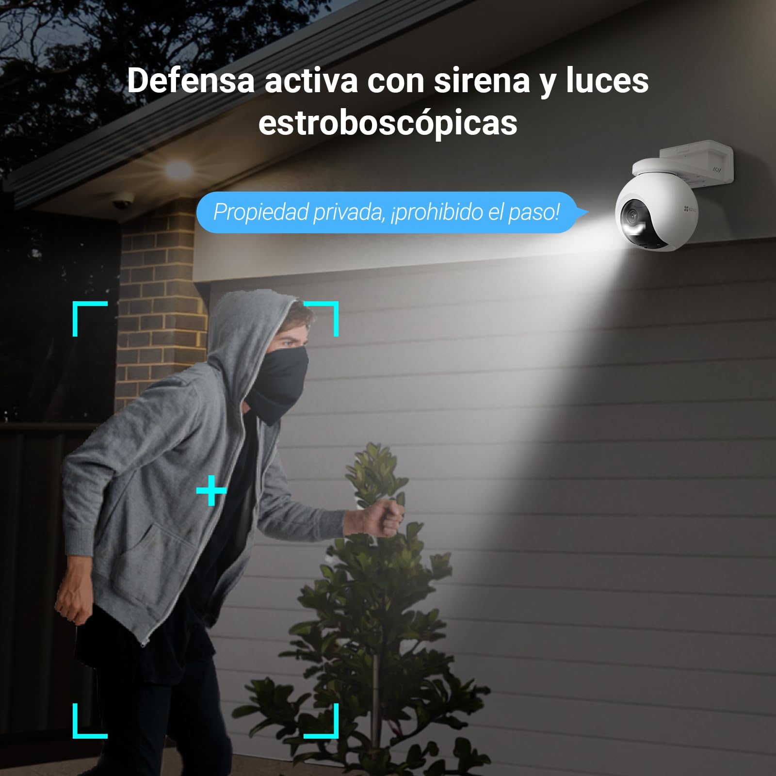 EZVIZ 4K Cámara Vigilancia WiFi Exterior Bateria con Solar,AOV 2.0 360° Cámara Inalámbrica 10400mAh,Audio Bidireccional,Detección de Personas/Vehículos,Visión Nocturna a Color,CB8 Pro Kit