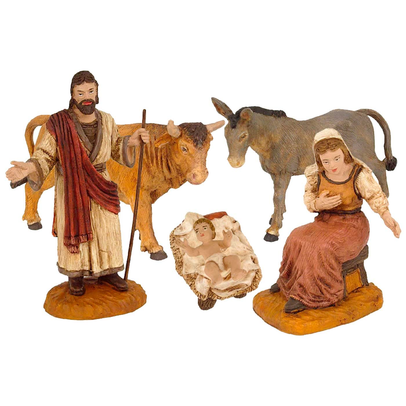 Acan Tradineur - Set di statuette della nascita presepe - Fabbricazione in durosina - Ideale per presepe natalizio, statuette decorative, nascita, presepe, Natale.