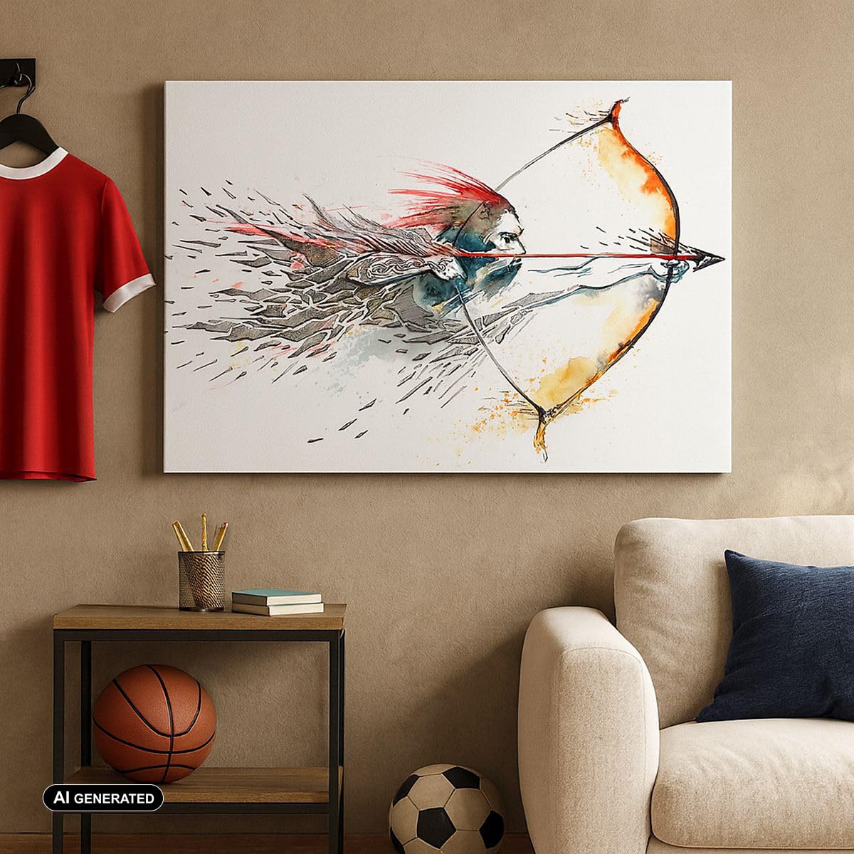 Moderno Quadro su Tela 70x50 cm Stampe da Parete Persone Sport - 2994 | Arco Freccia Obiettivo Quadro Decorativo 1 pezzo Soggiorno Camera da Letto Arte da Parete Decorazione da Parete ARTTOR