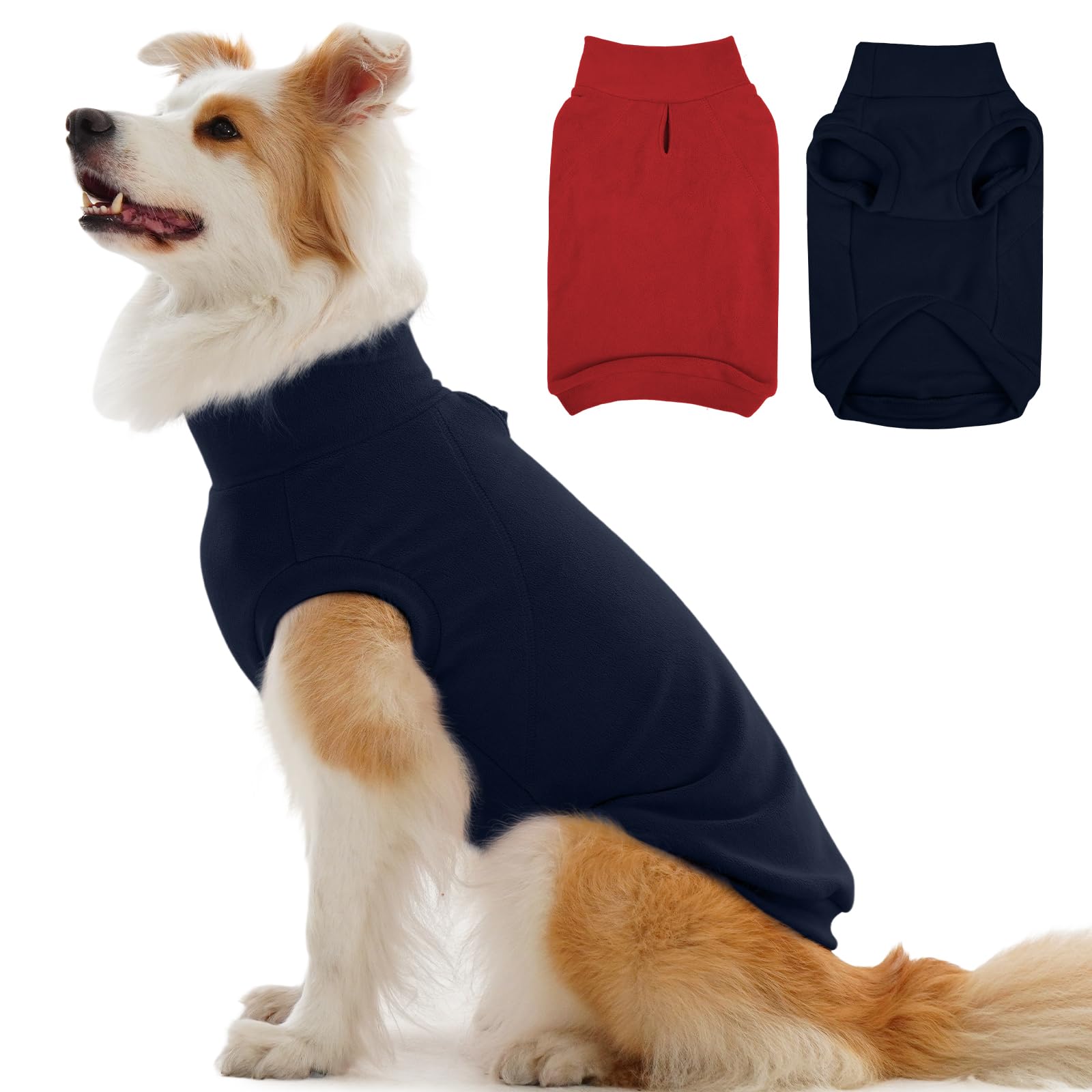 Gilet en polaire pour chien extensible idéal pour les vacances et balades d'hiver