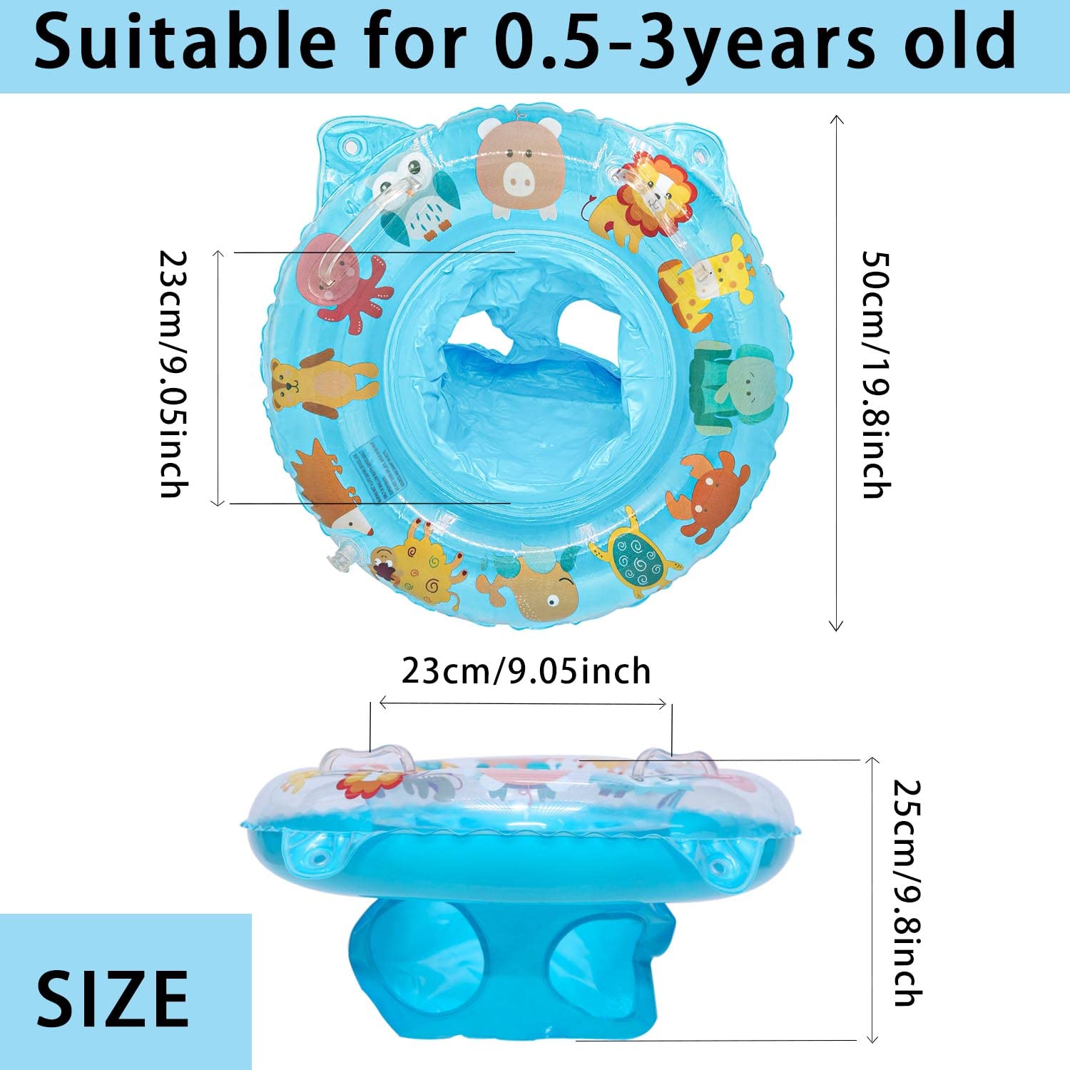 KEELYY Salvagente Bambini, Salvagente Neonato, Ciambella Neonato Piscina, Ciambella Gonfiabile Bambini, Piscina Galleggiante Neonato, Salvagente Mutandina per Bambini 6-36 Mesi