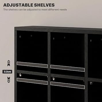 HOMCOM Tall 456 CD/ 336 DVD Storage Unit 89 x 130.5 cm Black