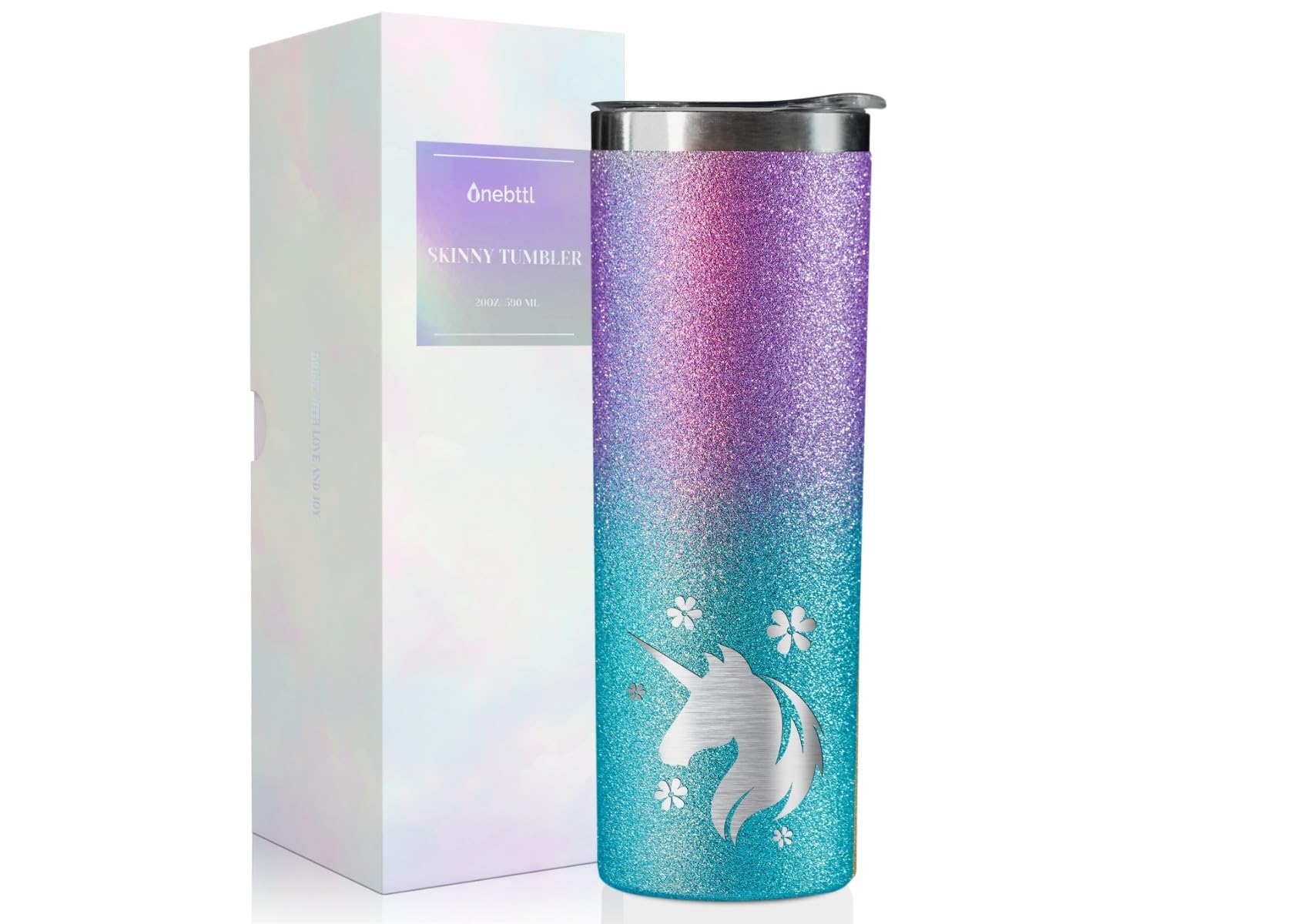 Onebttl Isolierbecher 590 Ml Edelstahl – Doppelwandig, Vakuumisoliert Mit Deckel & Strohhalm