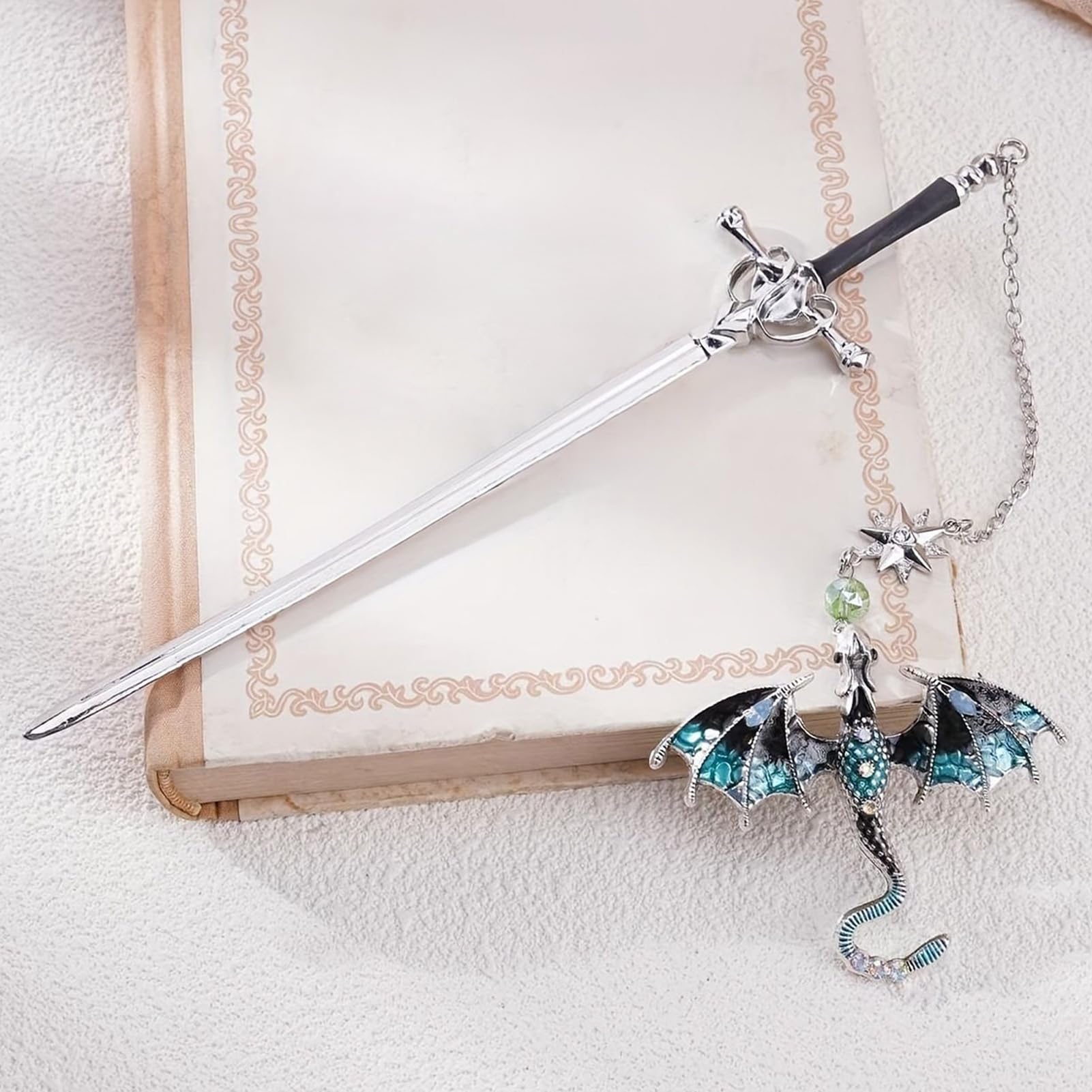 Segnalibro In Acciaio Inossidabile Con Ciondolo Piuma - Regalo Per Amanti Dei Libri 'On To The Next Chapter' - Foto 13