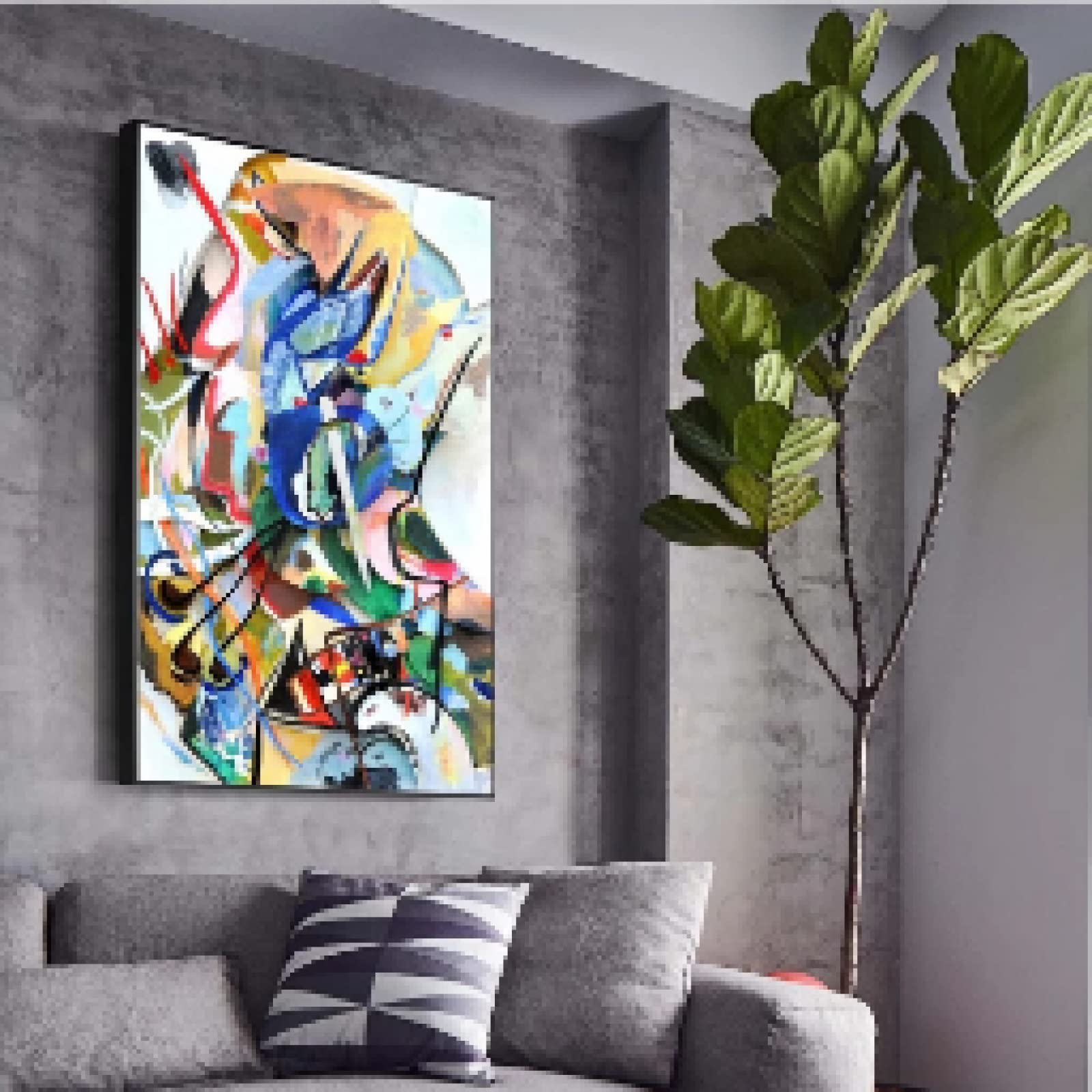 Toile graffiti abstrait coloré dsdsgog impression sans cadre grand format - 8