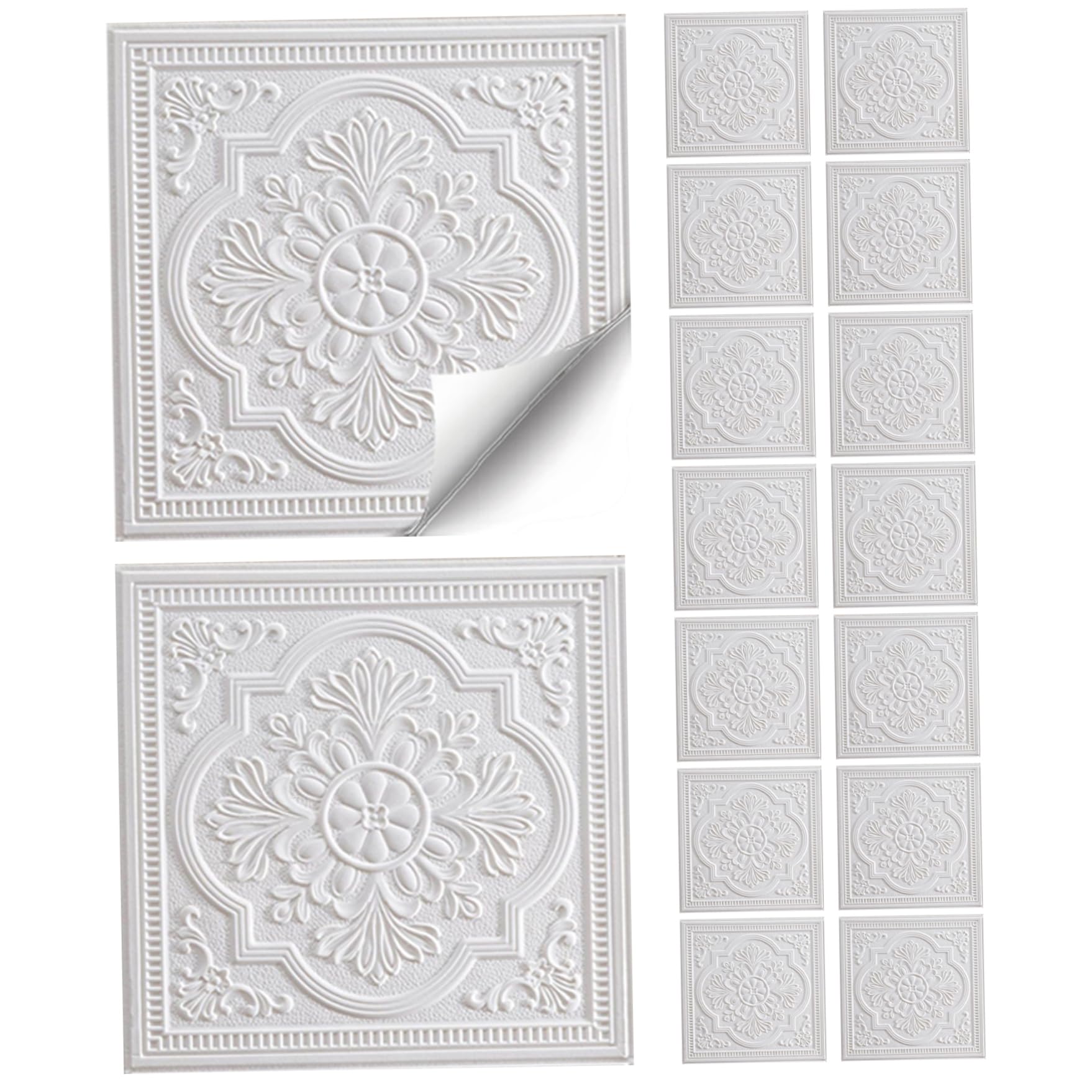 Azulejos de techo impermeables de espuma de poliestireno florales decorativos