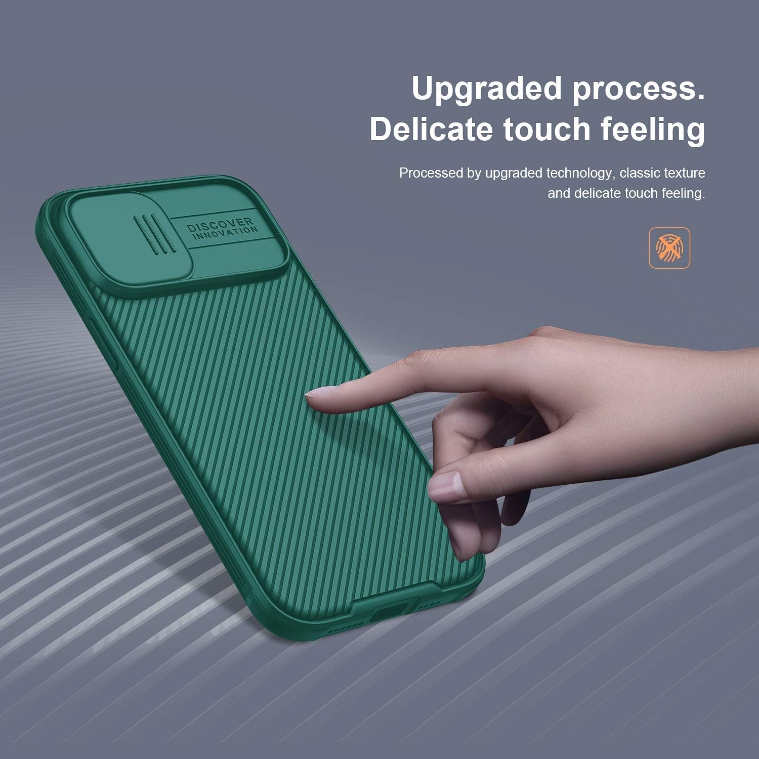 Nillkin iPhone 12 Pro Max Case with Camera Cover, CamShield Pro Case with Slide Camera Protection, Slim Fit Thin Shockproof Cover, Green