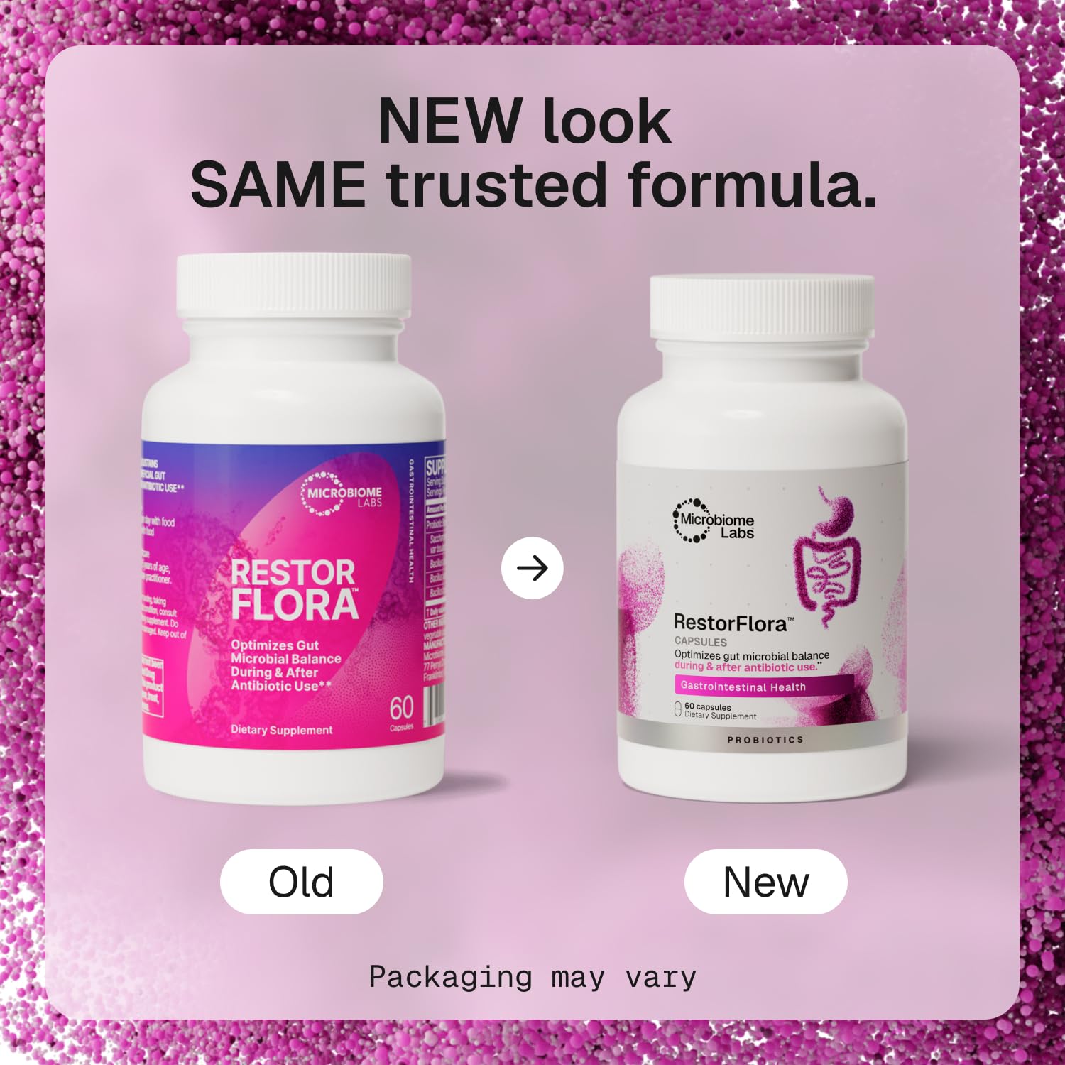 Microbiome Labs Restorflora Probiotics for Digestive Health - Gut Health Supplements with Dual Action Probiotics for Women & Men - Support Bowel Regularity & Immune Function (60 Capsules) — Amazon image 2