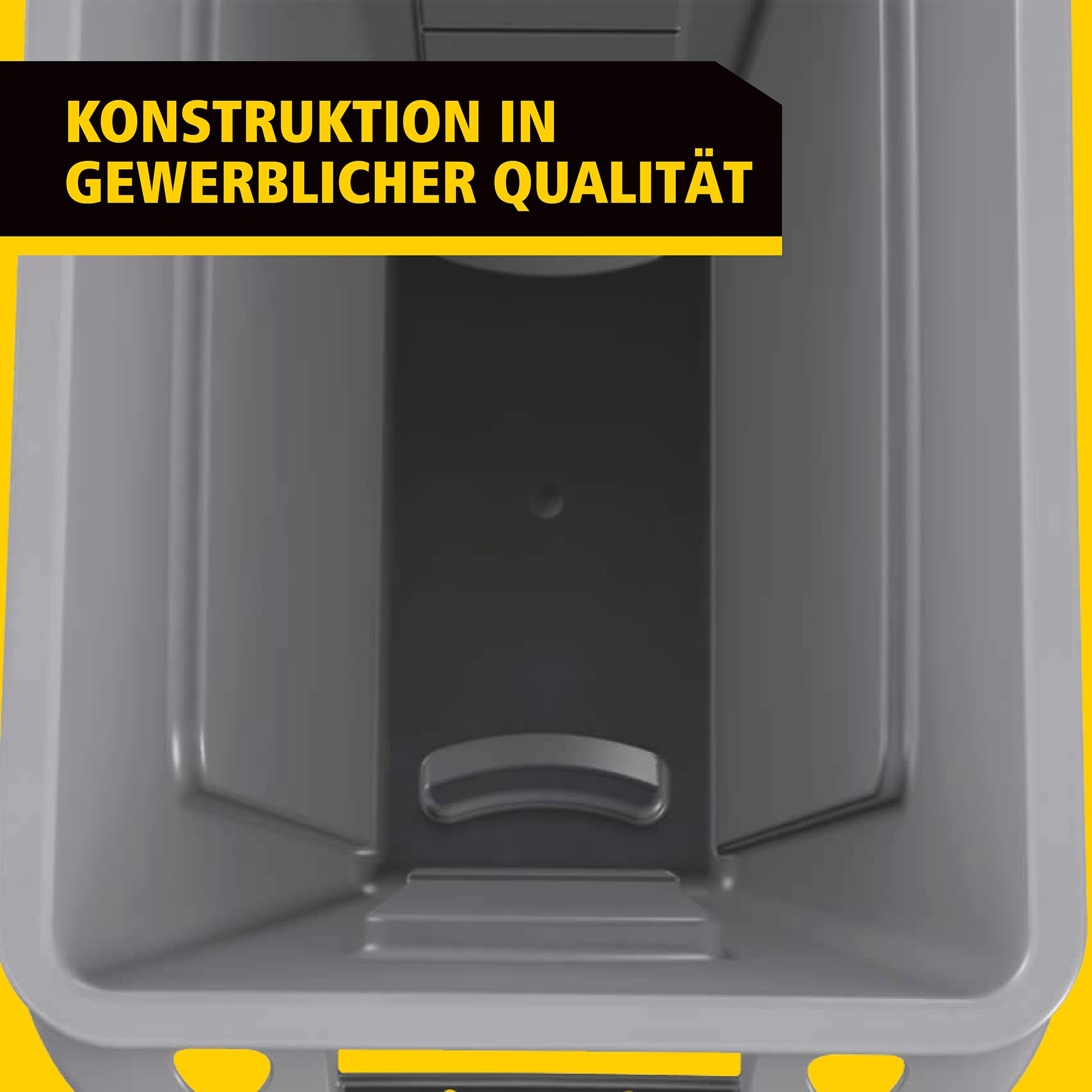 Rubbermaid Commercial Products FG354060GRAY Slim Jim Recyclingbehälter mit Lüftungskanälen, 87 L, B558 mm x T279 mm x H762 mm, Grau