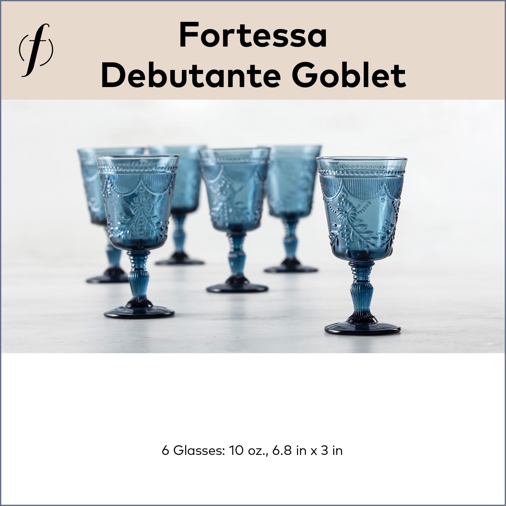 Amazon.com | FORTESSA Debutante Vintage Themed Glassware, 10 Ounce