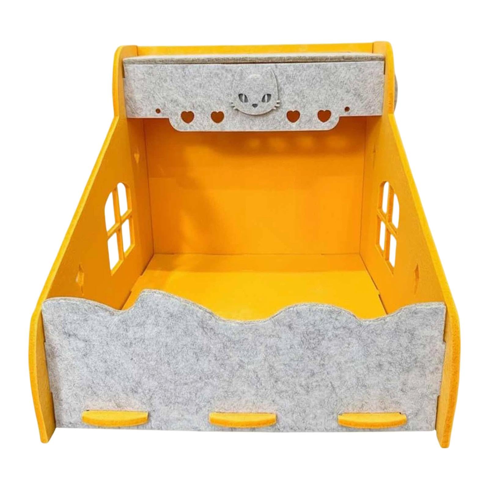 Griffoir pour chat d'intérieur nid de couchage orange