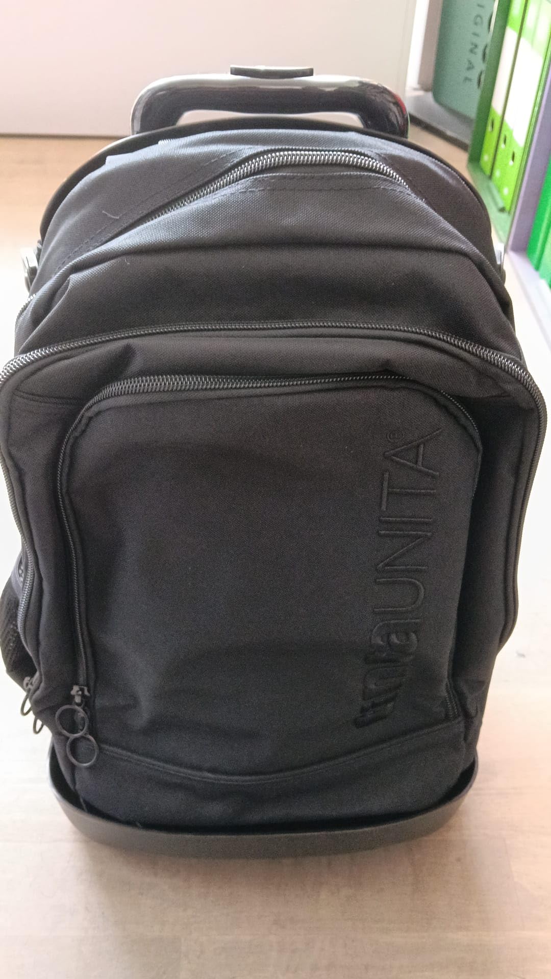 tinta unita Trolley Zaino Scuola Dream Cross, Nero Sganciabile NUOVE RUOTE SALI SCALE con carrello amovibile TINTAUNITA Pool Over