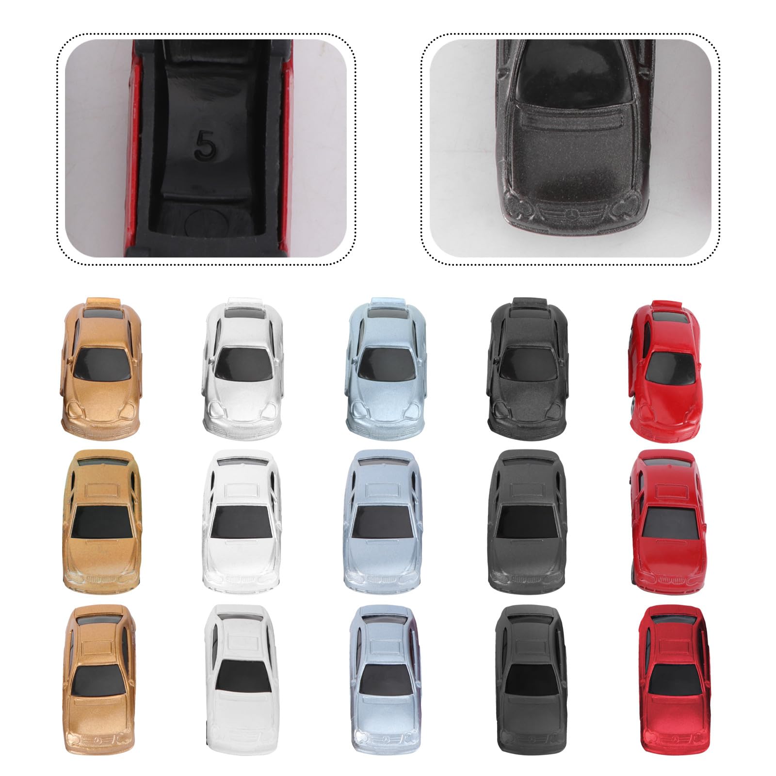 Plástico Mini Coches Modelo 1: 75, 50 Piezas para Niños