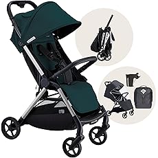 Colugo The One Stroller - Lightweight Easy Fold Compact Toddler and Baby Stroller for Travel, Large Storage Basket, One Hand Fold, Includes Raincover, Bumper Bar, Cupholder (Cool Grey)