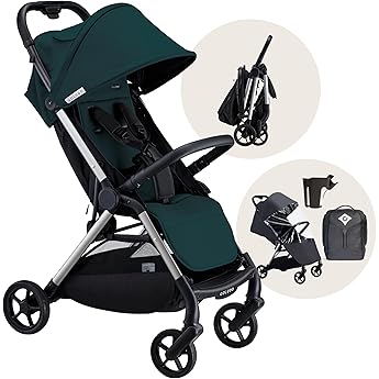 Colugo The One Stroller - Lightweight Easy Fold Compact Toddler and Baby Stroller for Travel, Large Storage Basket, One Hand Fold, Includes Raincover, Bumper Bar, Cupholder (Cool Grey)