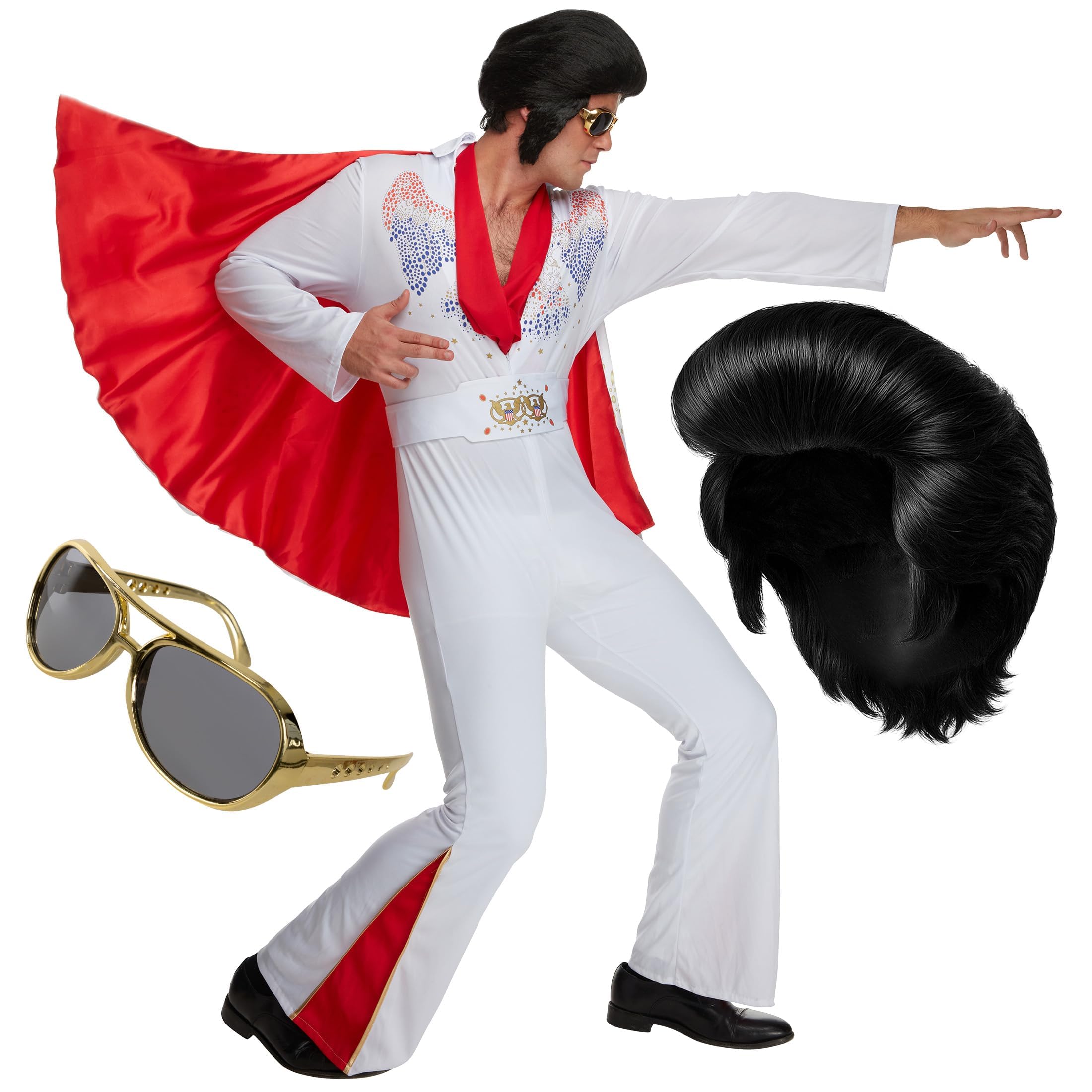Morph Disfraz Rock Hombre, Con Peluca Rock, Disfraz De Rockero Hombre, Disfraces De Halloween Adulto