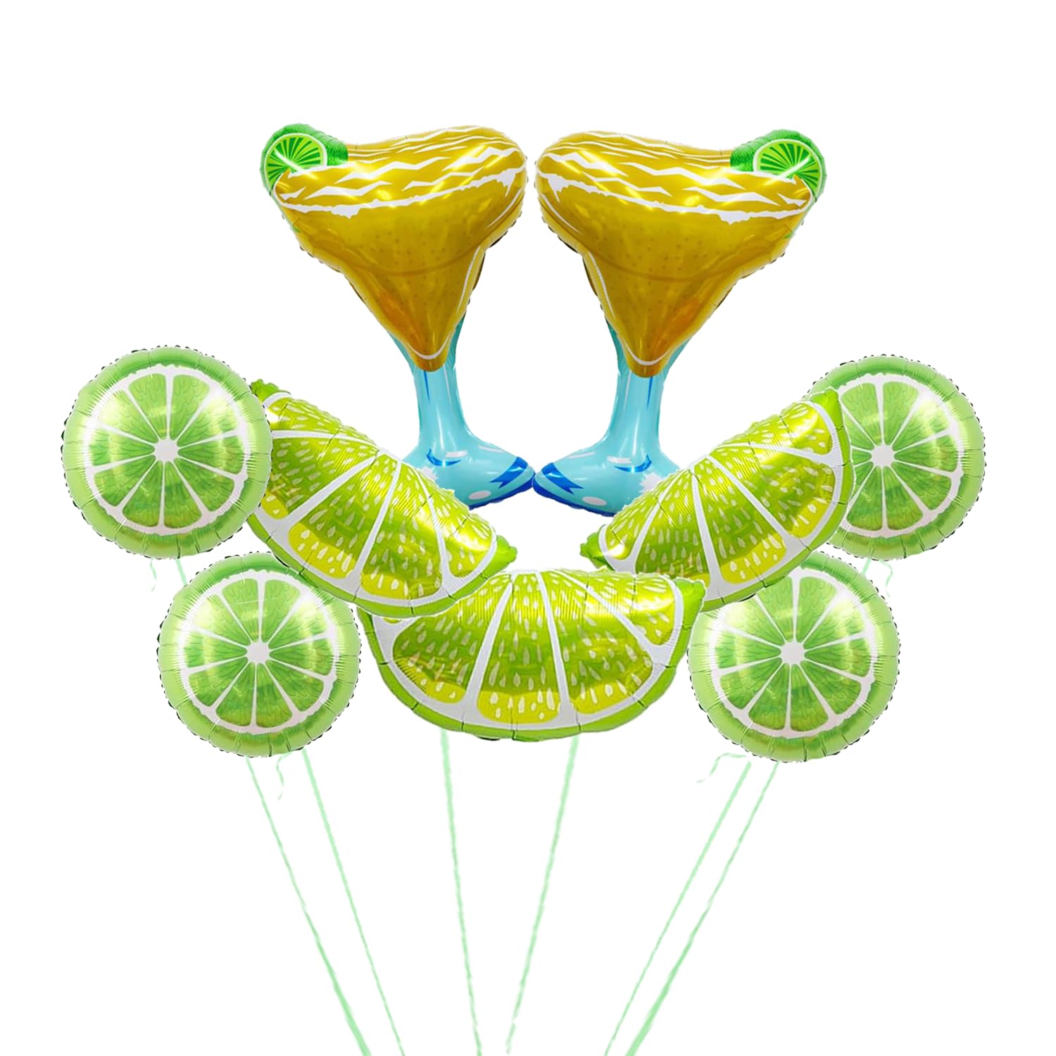 9Pcs Fruit Lime Balloons Cold Drink Lemon Margarita Balloon for Margs and Matrimony Bachelorette Summer Party Graduation Birthday Baby Shower Wedding Decorations