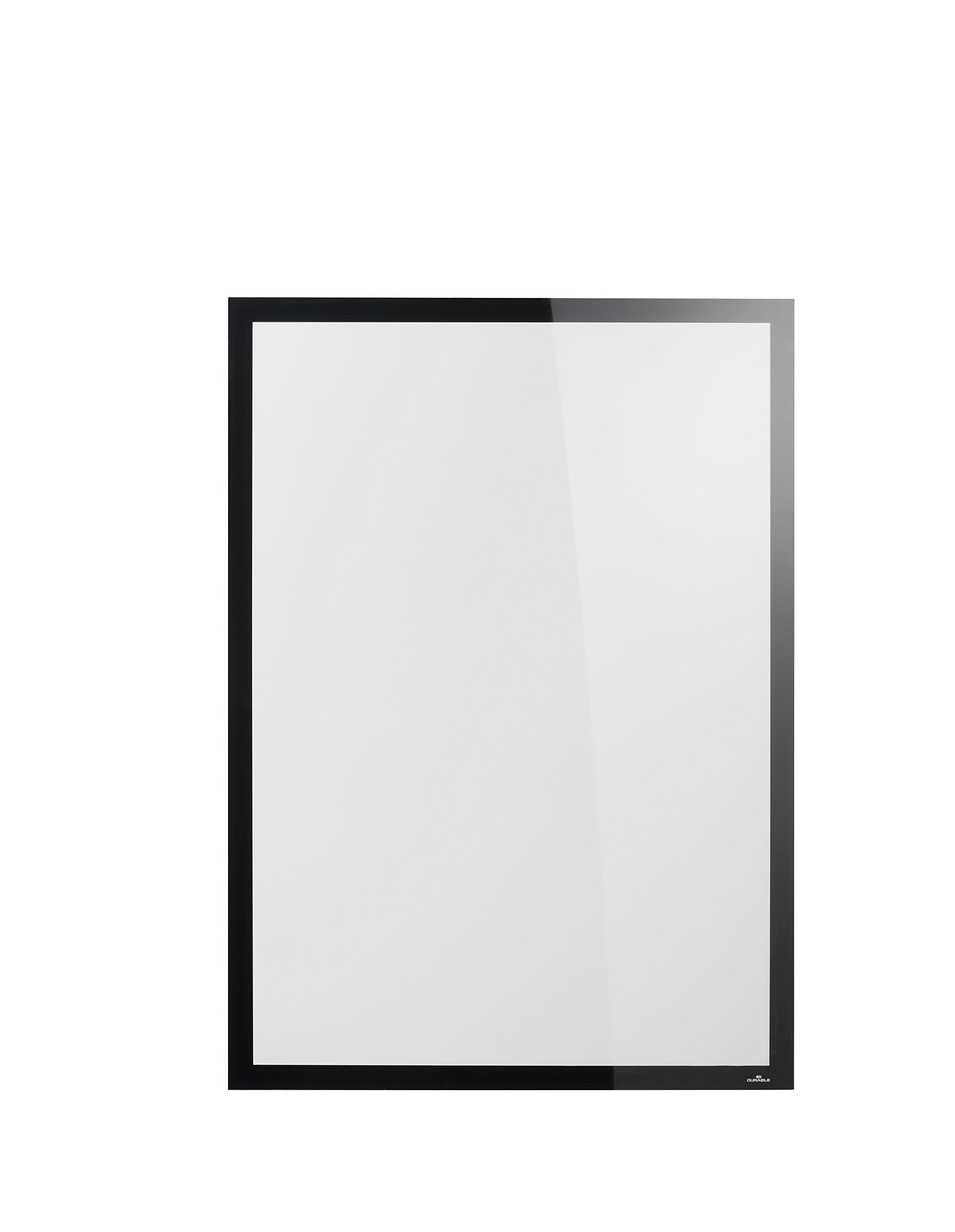 Durable 500501 - Duraframe Poster Sun, Cornice Espositiva per Vetrate Esposte al Sole, Autofissante, Stabilizzatore UV, 50 x 70 cm, Nero