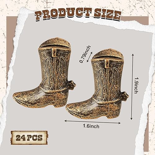 Miniatura 2 de 24 piezas de botas de vaquero portatarjetas de mesa, bonitos soportes de números de mesa de 1.9 x 1.6 pulgadas, soporte de fotos de aleación para