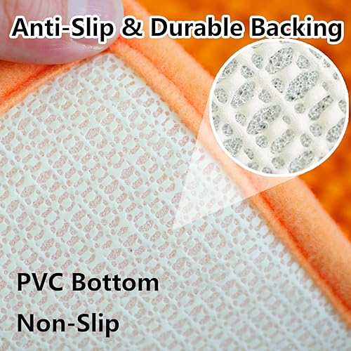 Miniatura 7 de BOANKODU Juego de 2 alfombras de baño de felpilla extra suave, ultra absorbente, alfombra de baño con parte inferior antideslizante, alfombras de