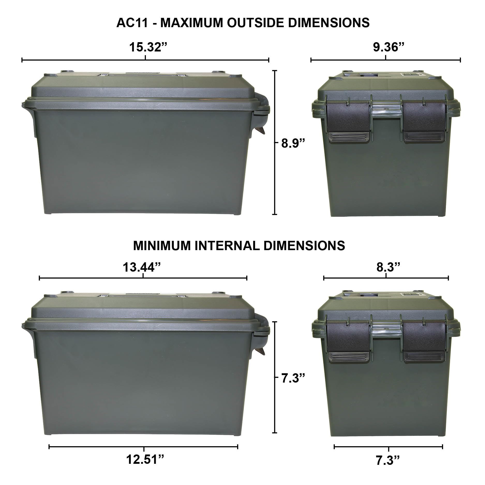 MTM Ammo Can - Dry Storage Box - AC11, Ammunition & Magazine