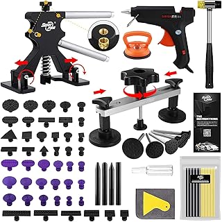 Fly5D Dent Removal Kit, Car Dent Puller, 69pcs Paintless Dent Repair Tools Comes with Suction Cup Dent Puller Can Removal 99% of Car Dents in 30 Minutes for Car Hail Damage and Door Dings Repair