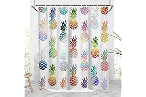 AAtter Colorful Pineapple Shower Curtain: Brighten Your Bathroom with Summer Vibes
