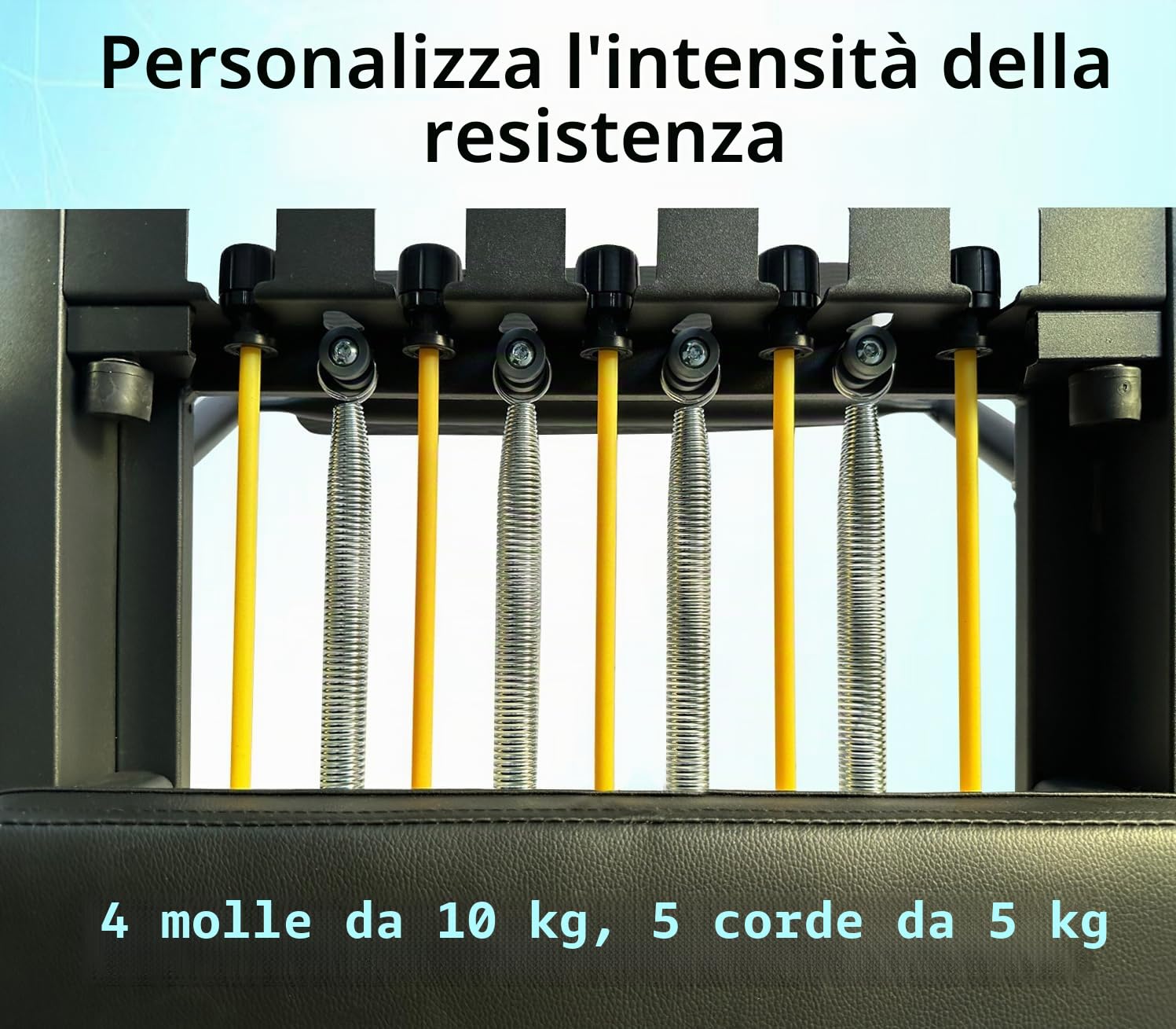 Attrezzatura per pilates Reformer con molle e corde per allenamento a casa, attrezzatura pieghevole per pilates con trampolino per tutti i livelli