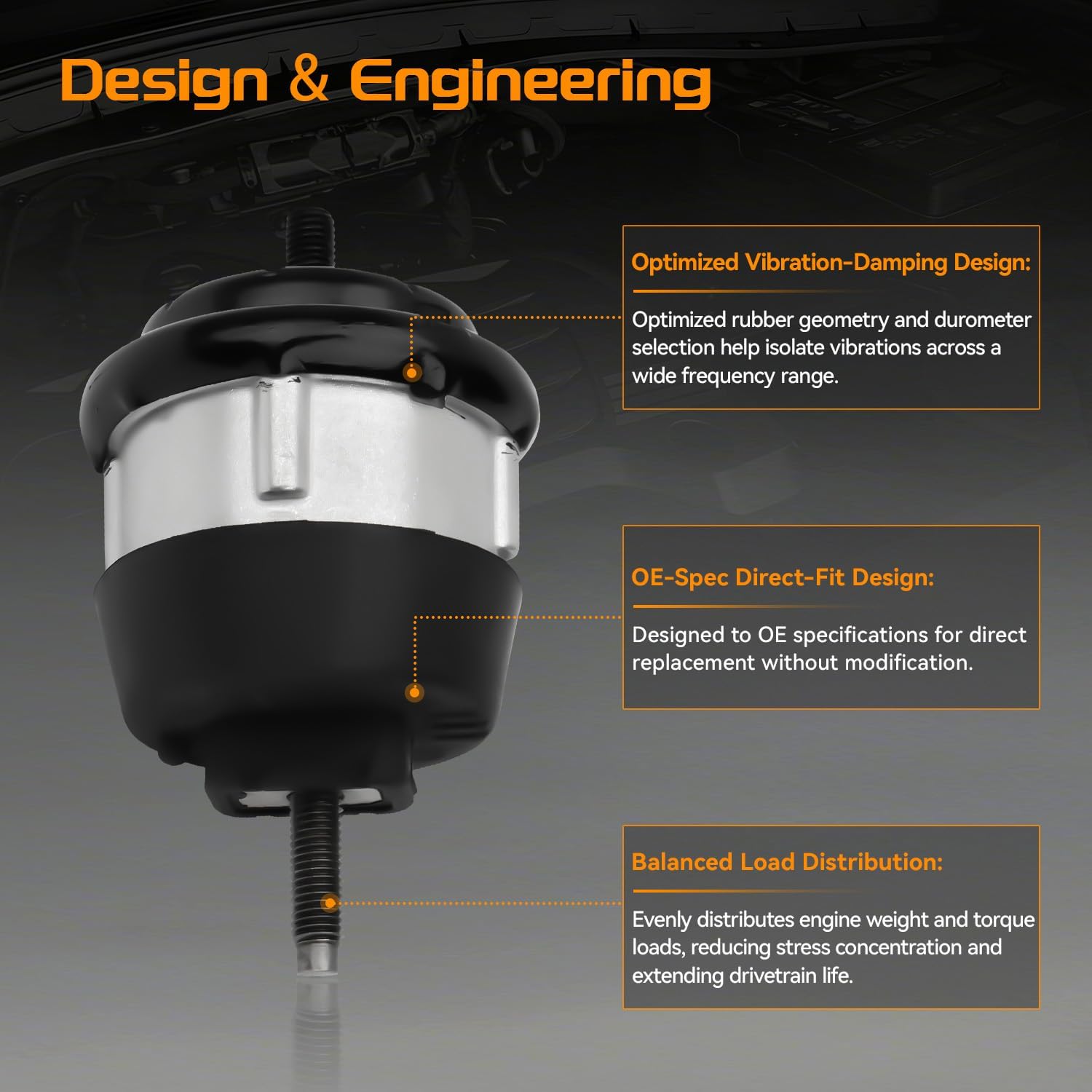4PCS Engine Motor Mount Transmission Mount and Torque Strut Mount Kit for Buick Enclave & Chevy Traverse & GMC Acadia & Limited 2009-2017 & Saturn Outlook 3.6L 2009-2010