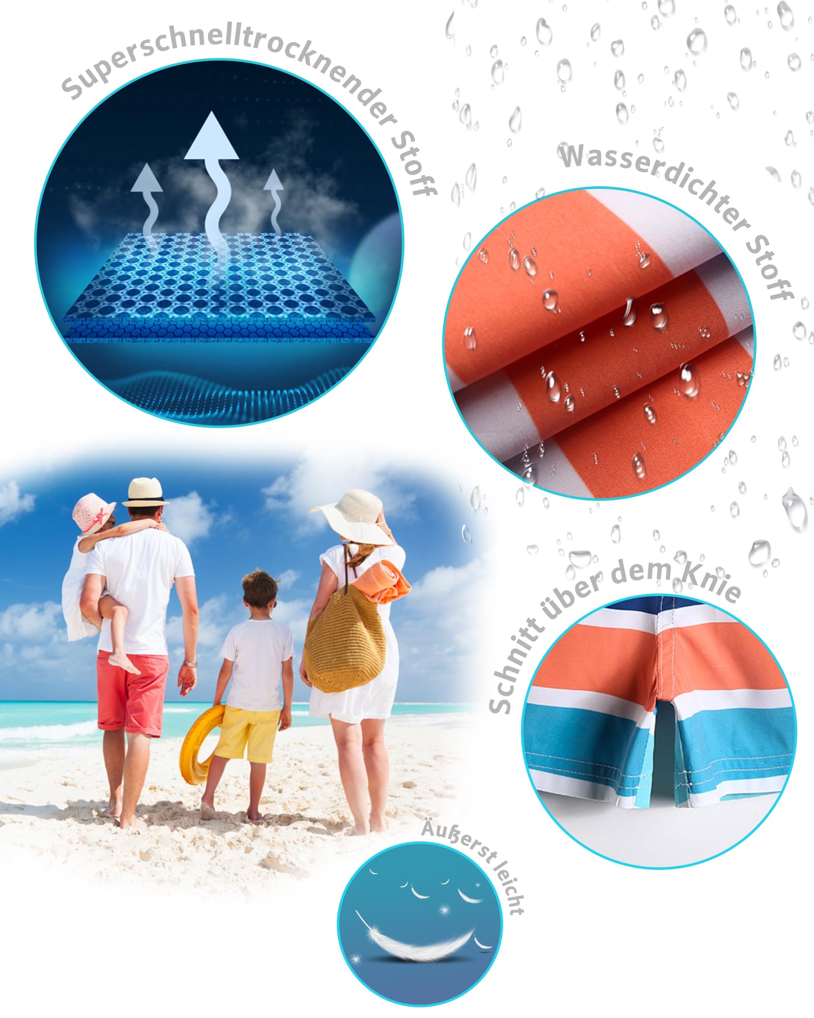 maamgic Short de Bains D'Ete Garcons Filles avec Slip Filet Maillot de Bain Enfant à la Plage pour Surfer Carton Conception