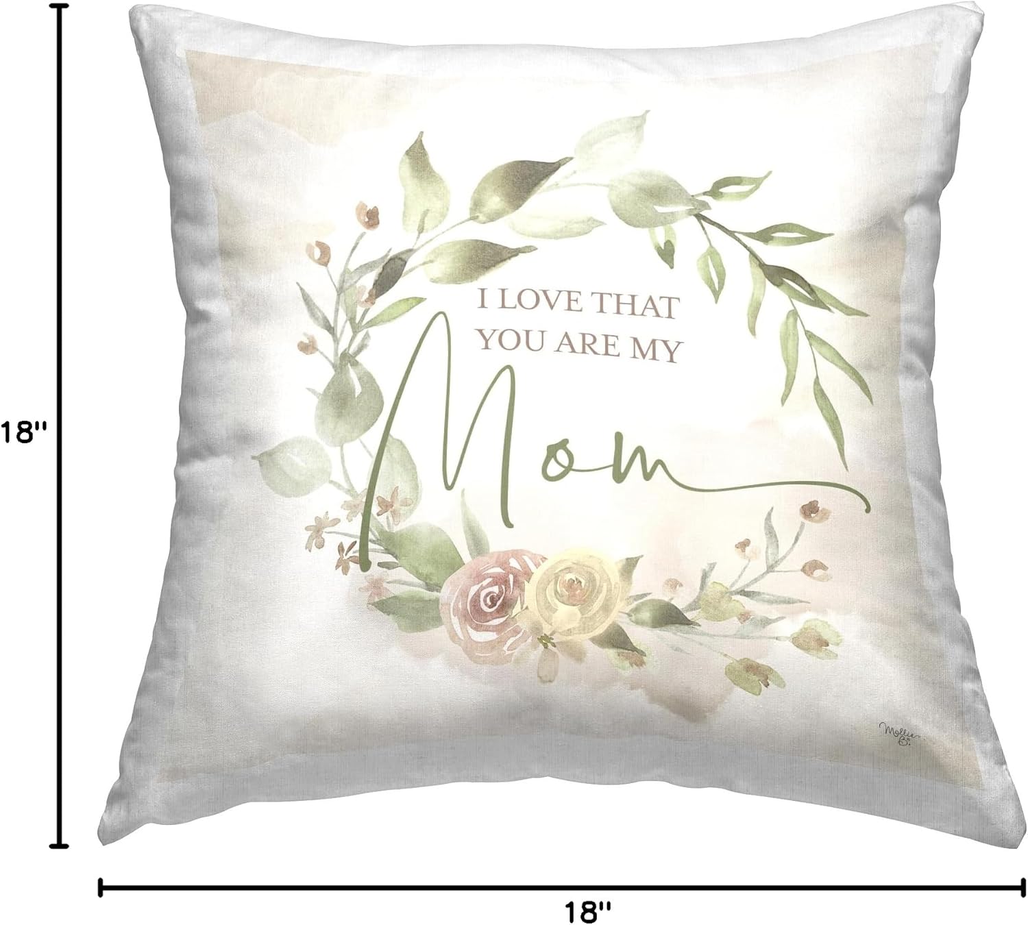 Stupell Industries Appreciative Mother's Day Phrase Design by Mollie B. Throw Pillow