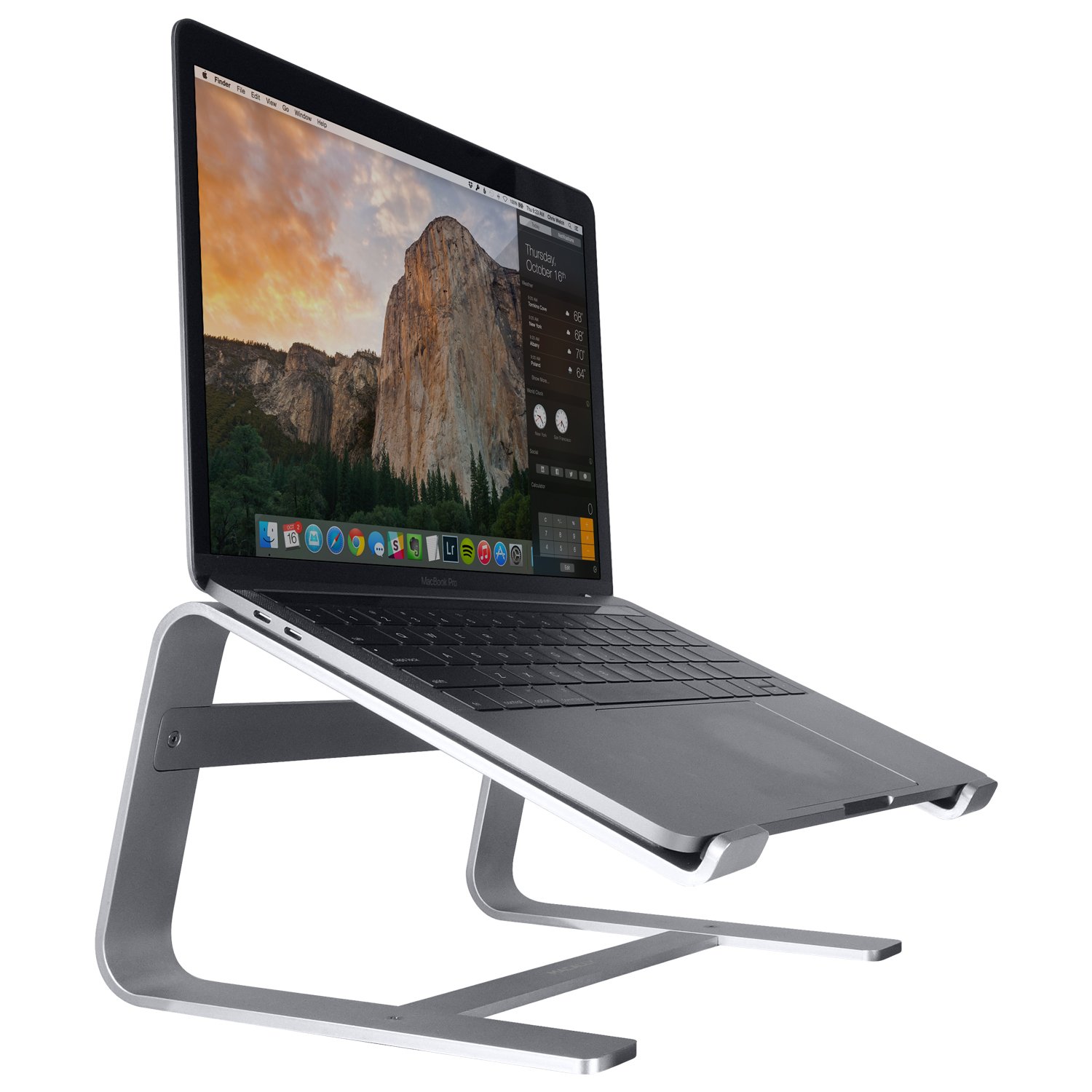 MacAlly Astand Aluminum di Supporto per Apple MacBook, MacBook Air, MacBook PRO e Qualsiasi di tra 25,4 cm e 43,2 cm Grigio Space Gray