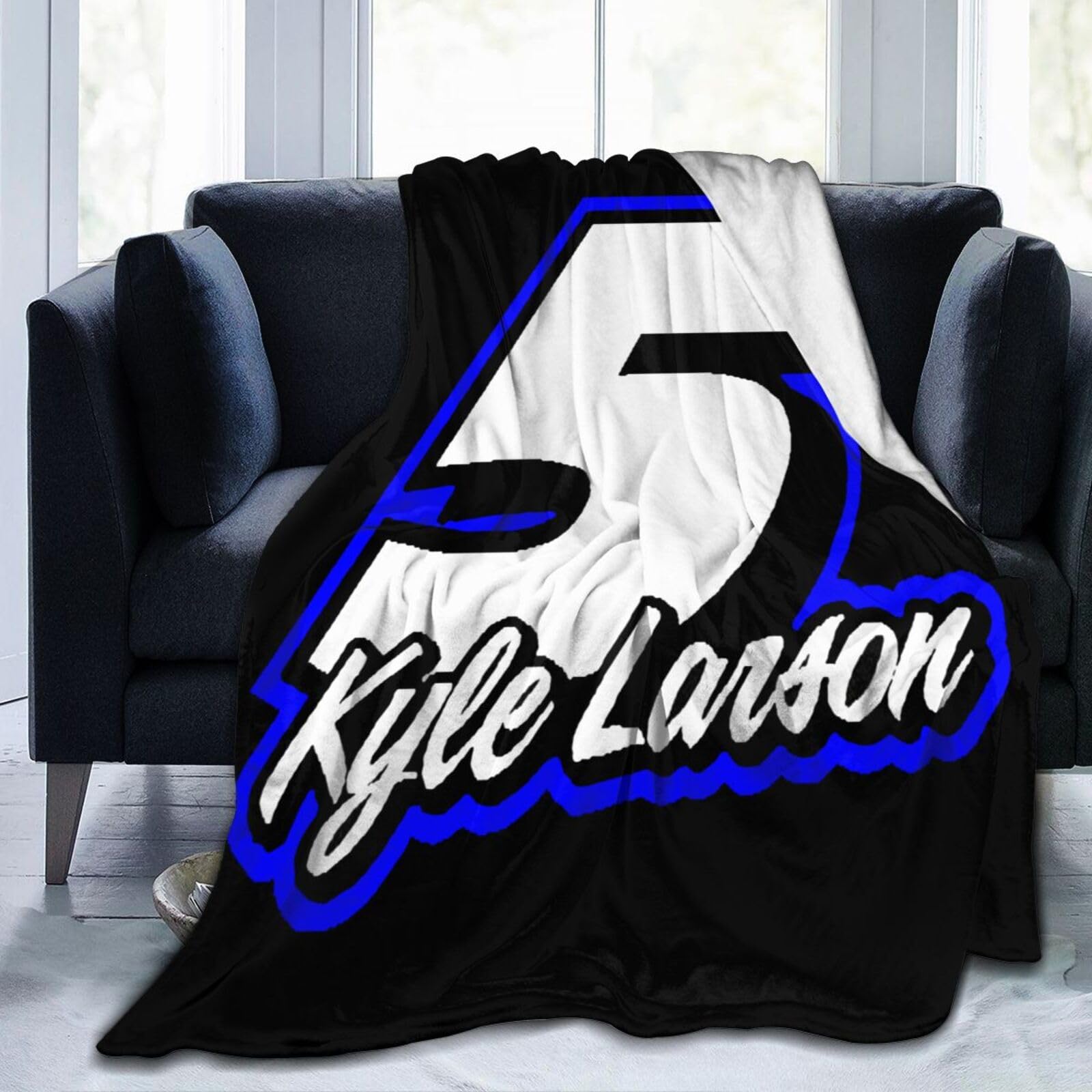 FOLOFOGO Kyle-Larson-Car-5 Throw Blankets Warm Sofa Bed Blanket for Living Room All Season 50"x40" Throw Blanket