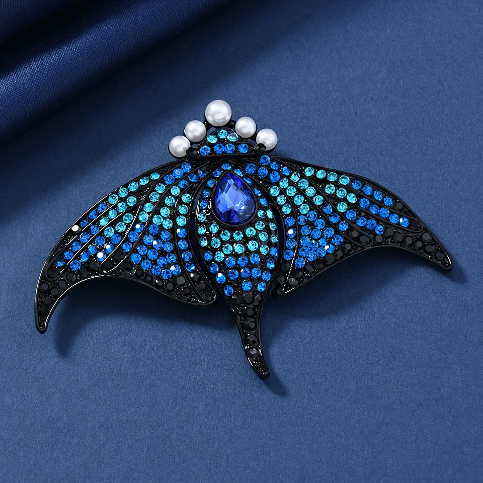 Image of Animal Brooch for Women Zirconia Rhinestone Abalone Shell Animal Lapel Pin Christmas Birthday Holiday Gift for Wife Mother Girlfriend Daughter