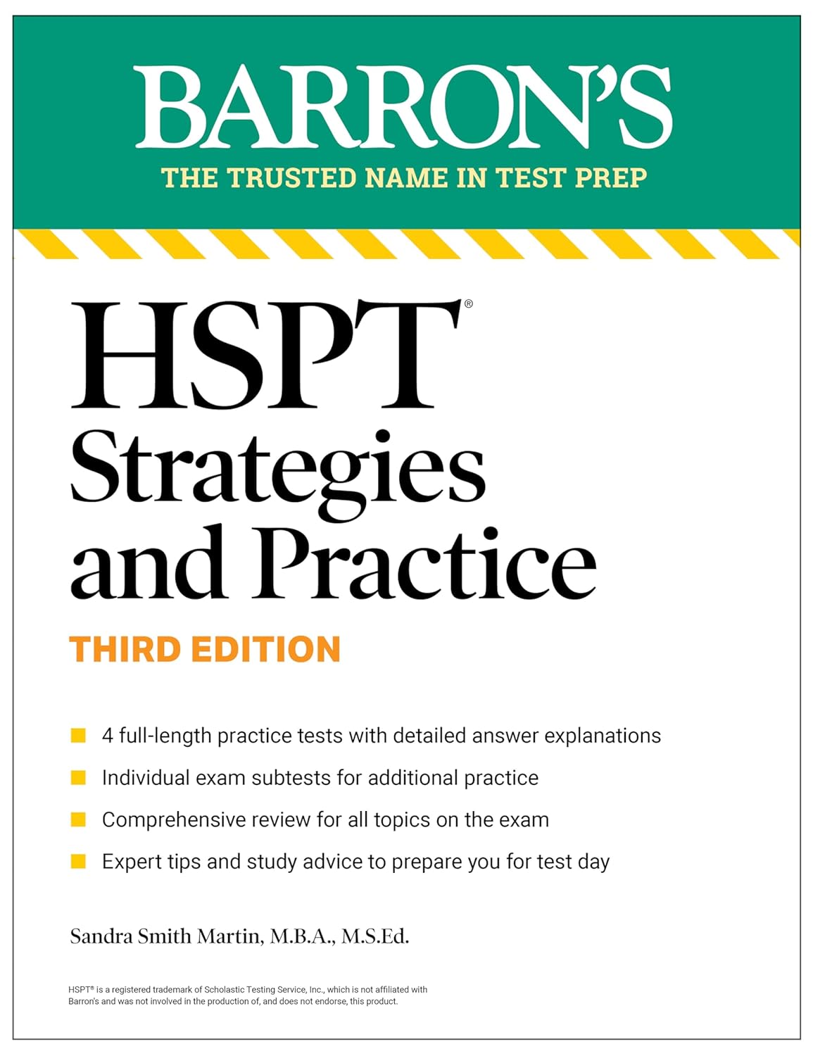 HSPT Strategies and Practice, Third Edition: Prep Book with 4 Practice Tests + Comprehensive Review + Practice + Strategies (Barron's Test Prep)      Third Edition